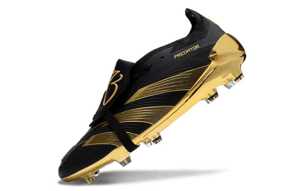 Adidas Predator Black/Gold Elite Fold Over Tongue FG Football Boots