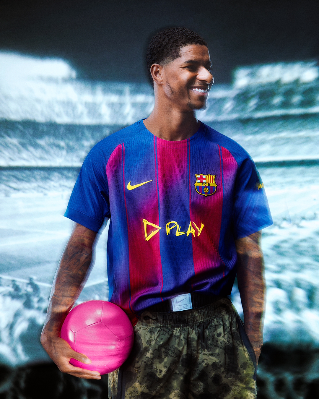 Ed Sheeran x Barcelona 2025/26 Home El Classico Kit "Alternate"