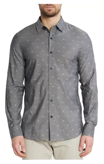 GUESS, - Camisa - gris - hombre