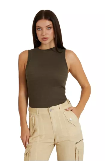 GUESS - Camiseta sin mangas - marrón - mujer