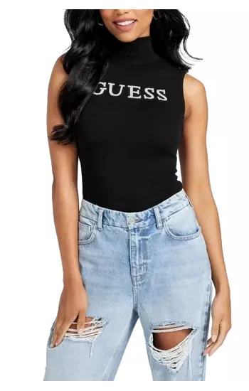 GUESS-Camiseta sin mangas-negra
