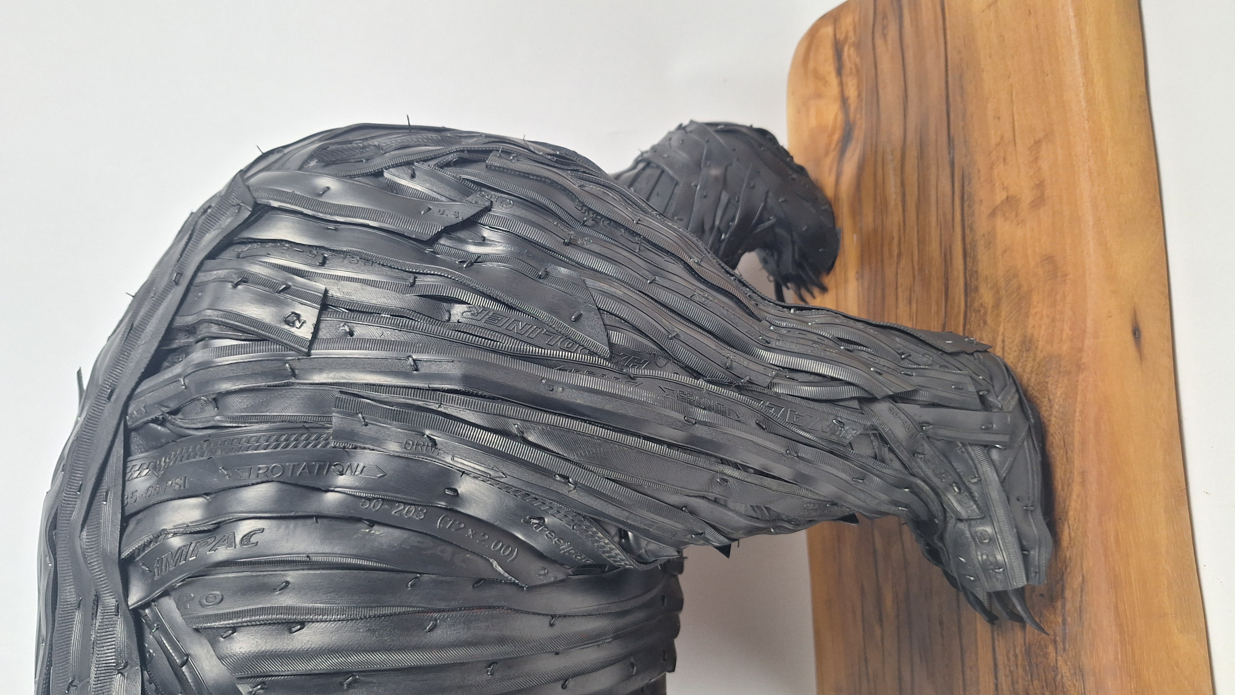 Bear, Handmade Sculpture out of Recycled Tires