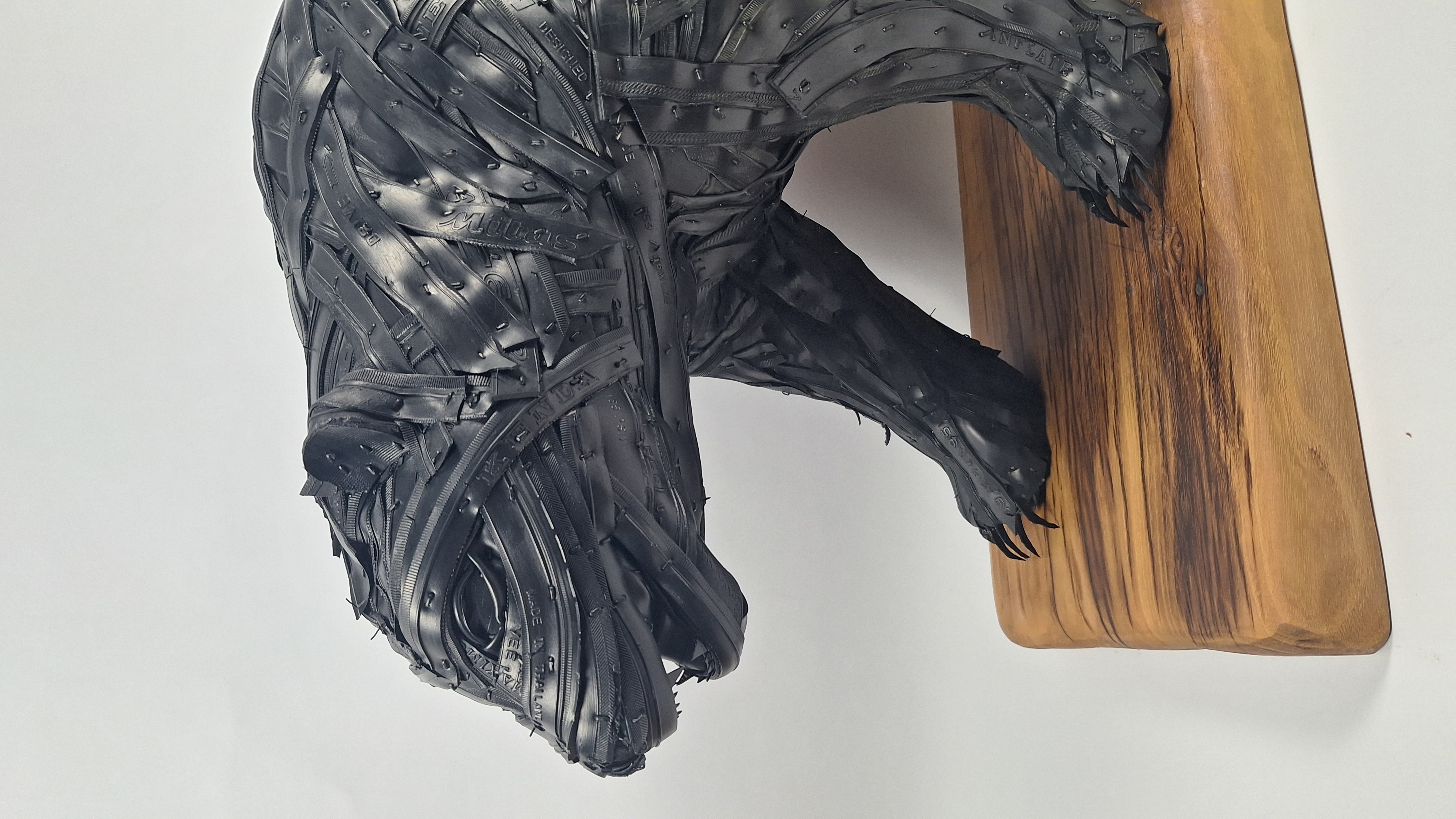 Bear, Handmade Sculpture out of Recycled Tires