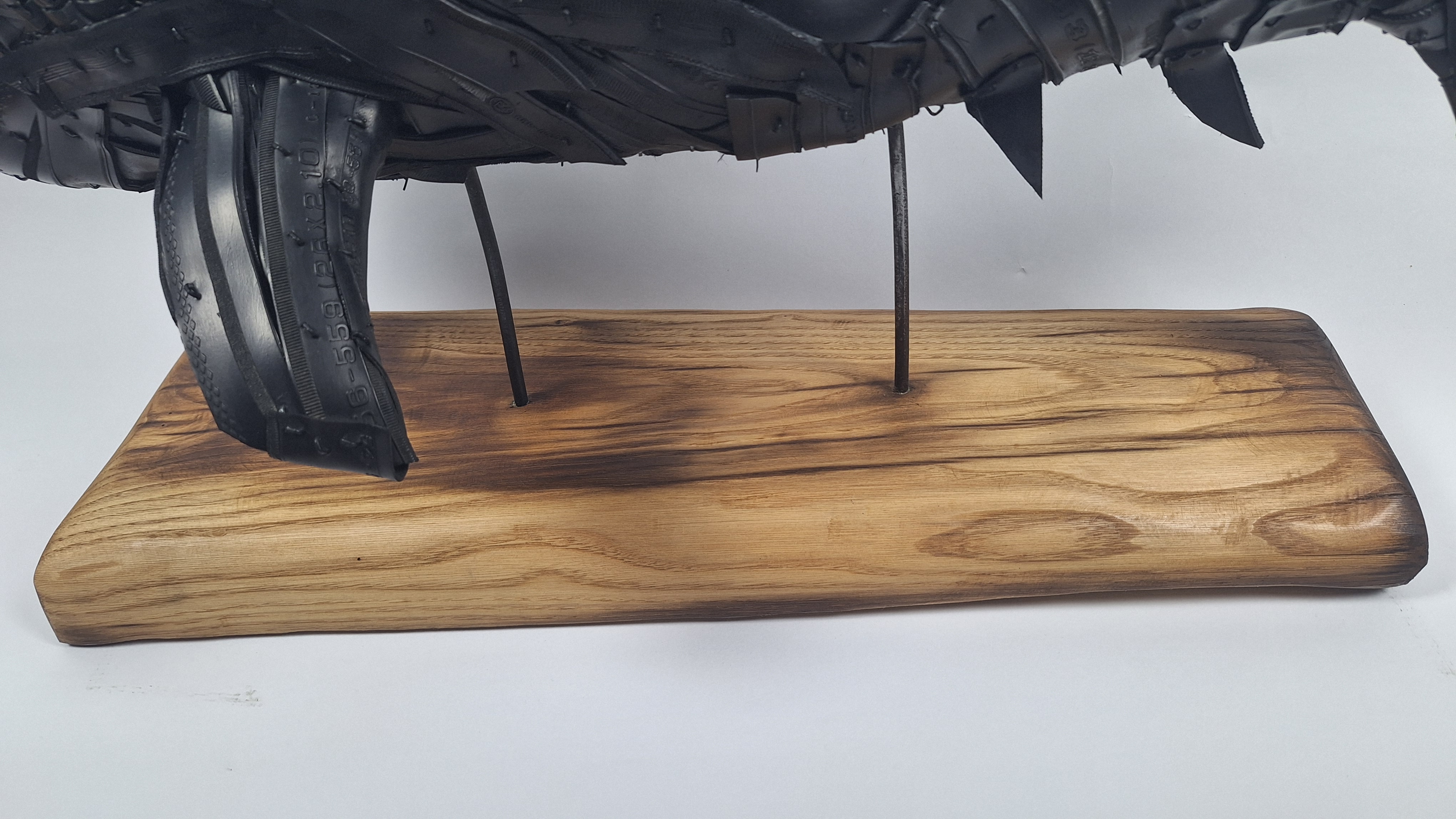 Shark, Handmade Sculpture out of Recycled Tires