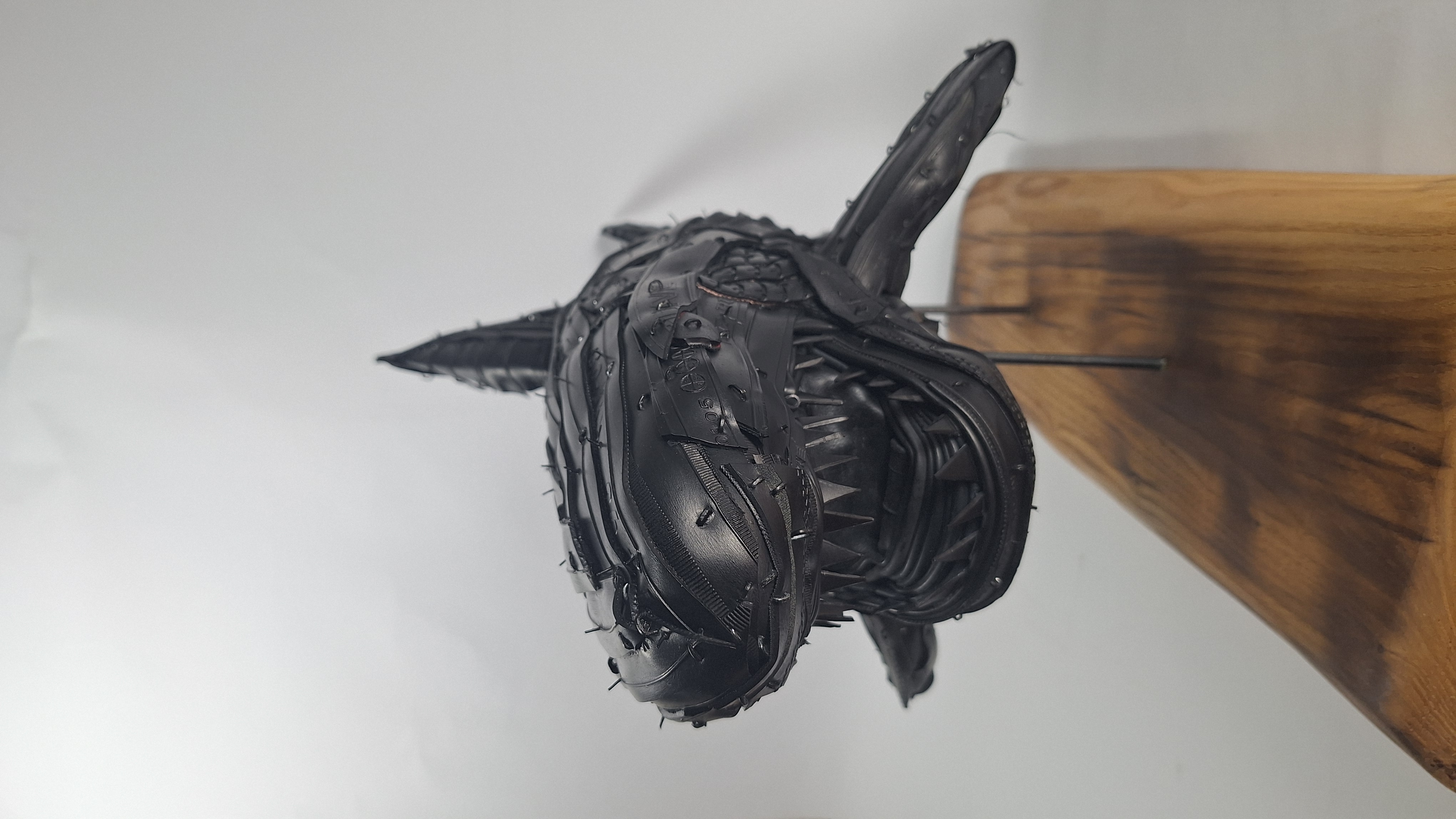 Shark, Handmade Sculpture out of Recycled Tires