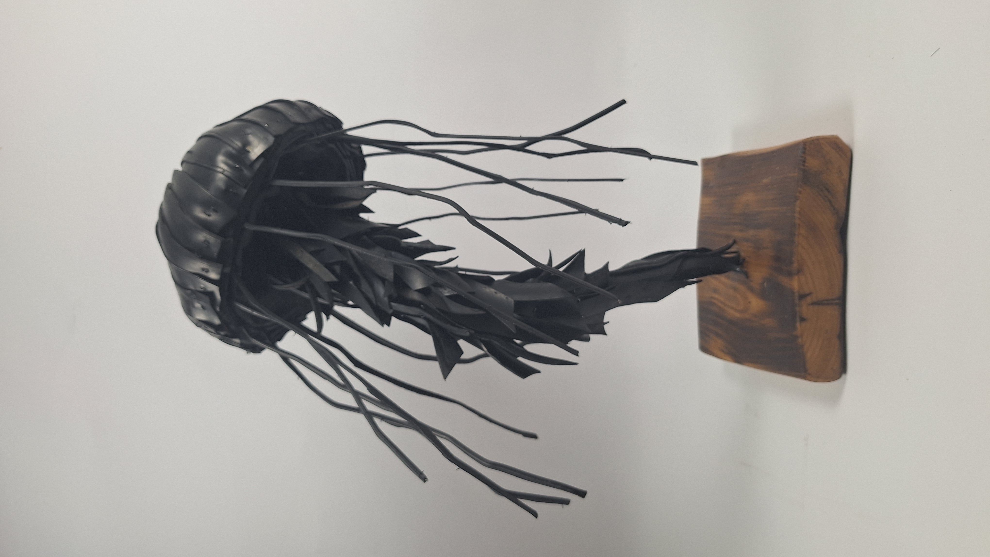 Jellyfish, Handmade Sculpture out of Recycled Tires