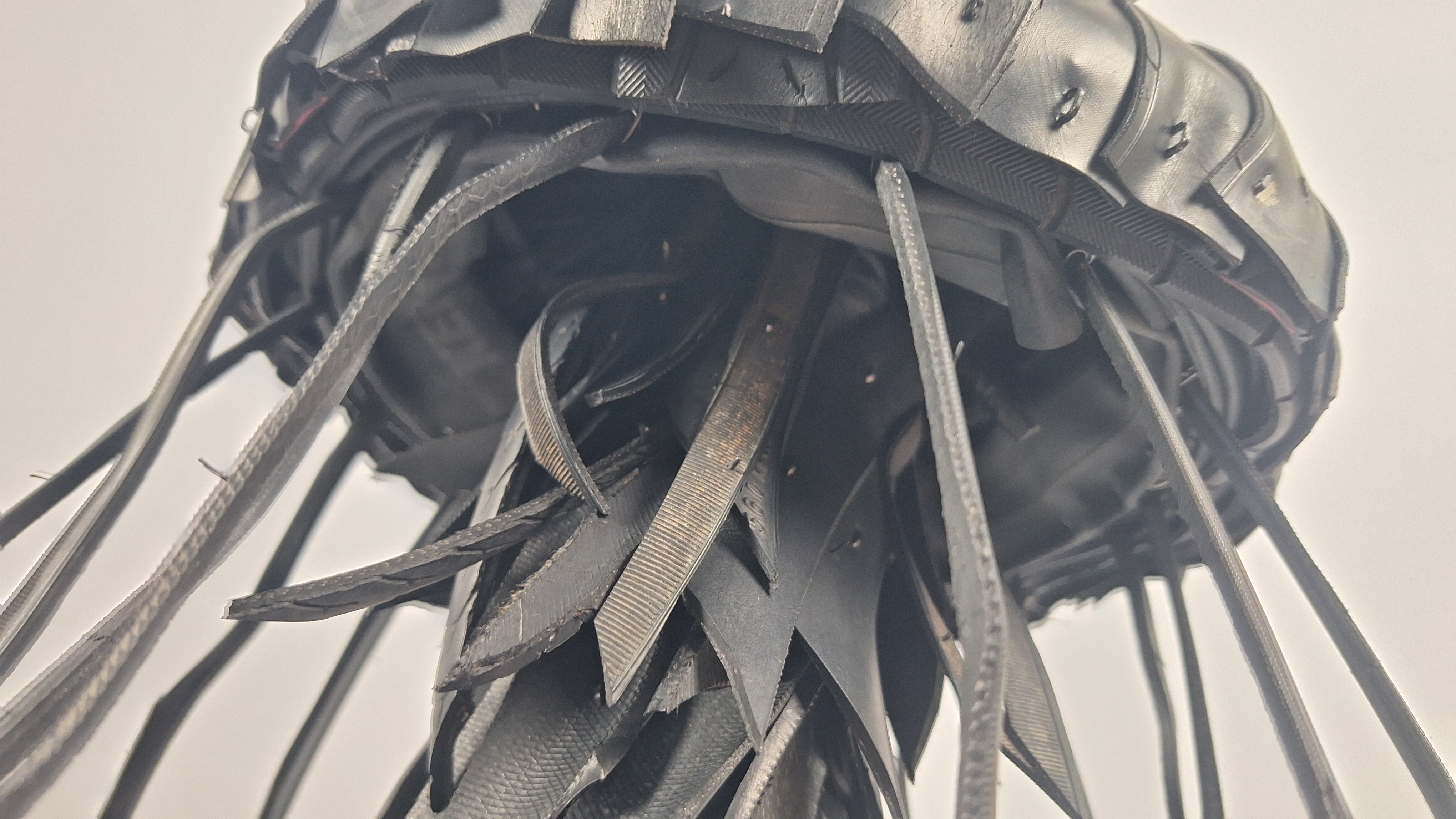 Jellyfish, Handmade Sculpture out of Recycled Tires