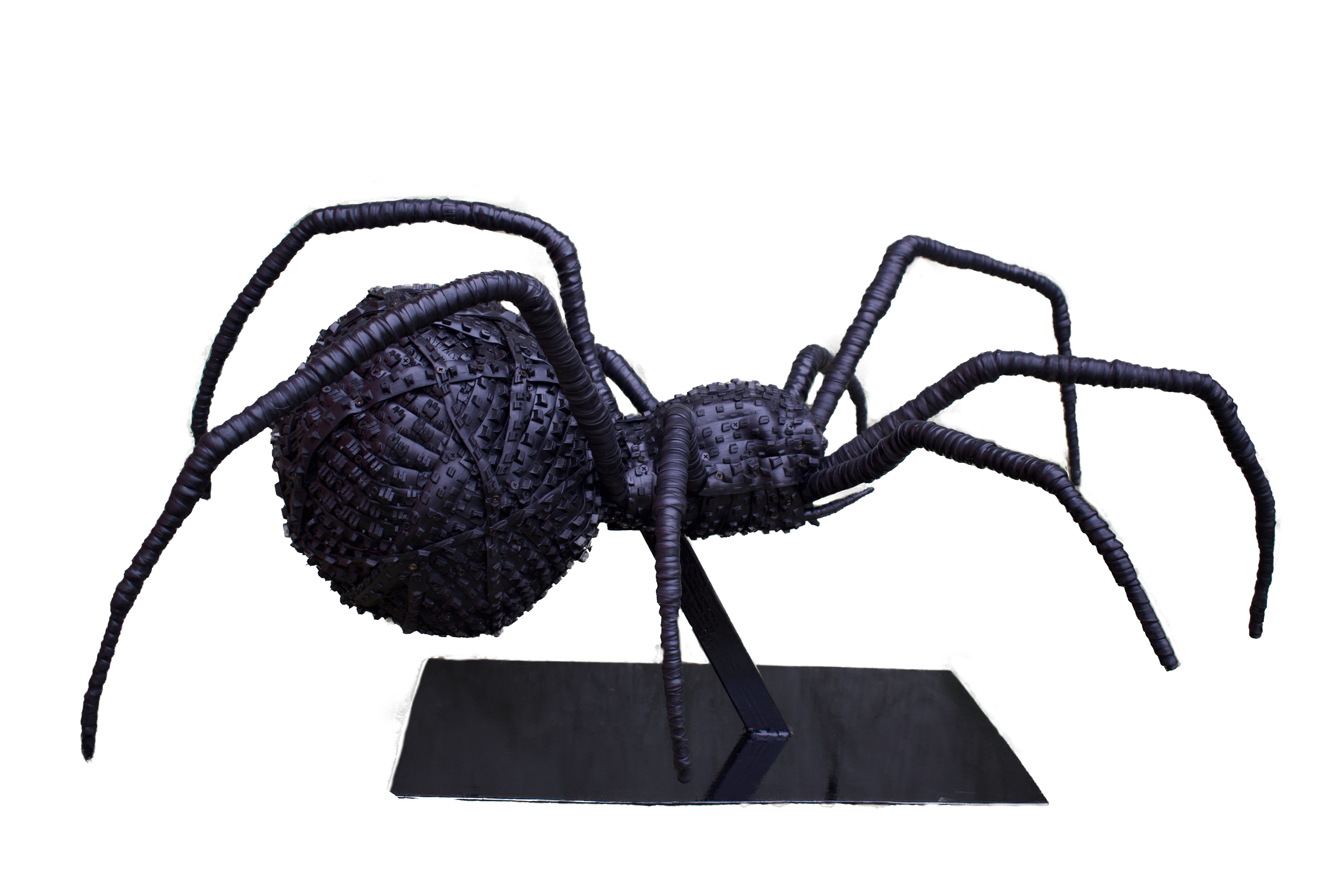 Spider, Handmade Sculpture out of Recycled Tires