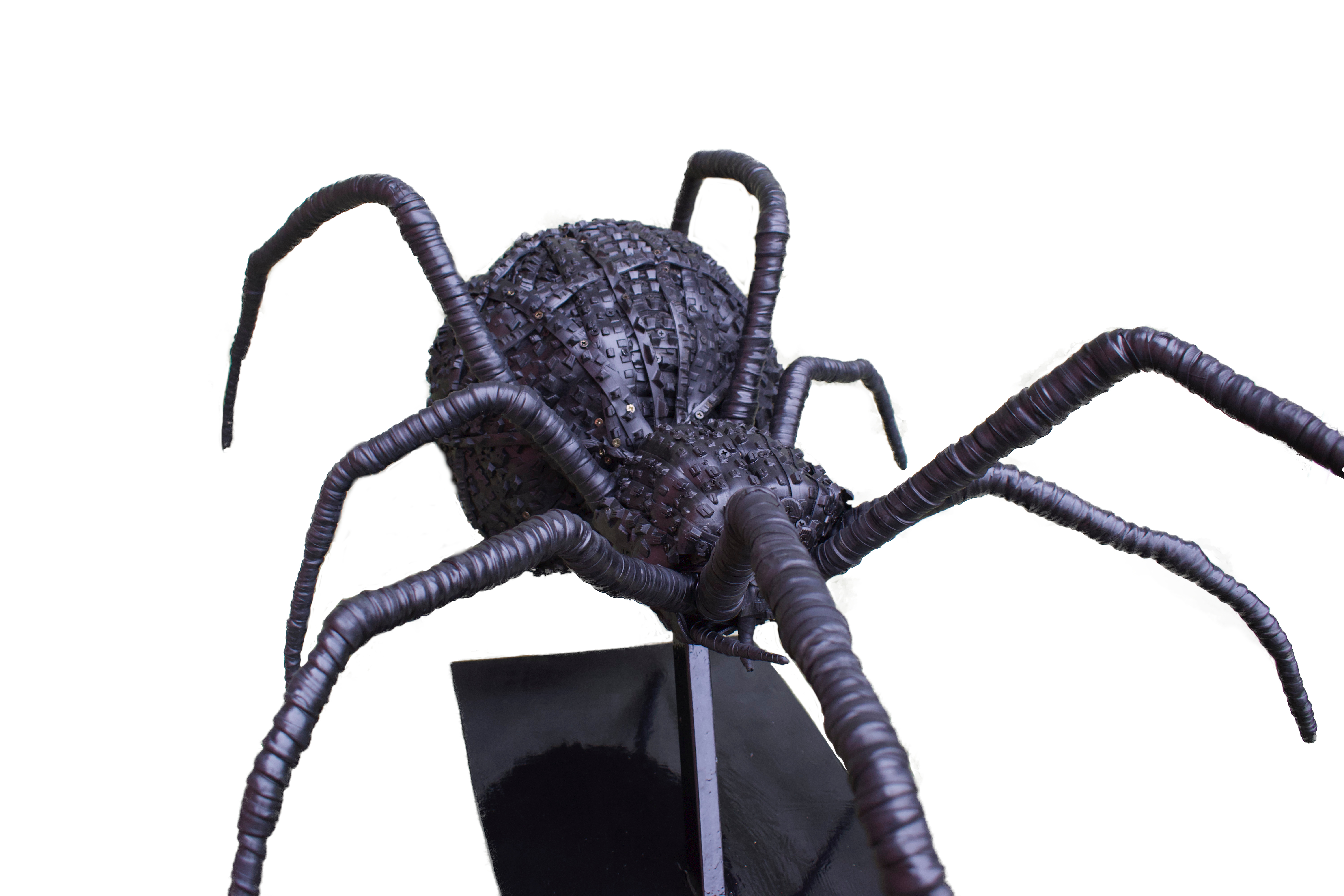 Spider, Handmade Sculpture out of Recycled Tires