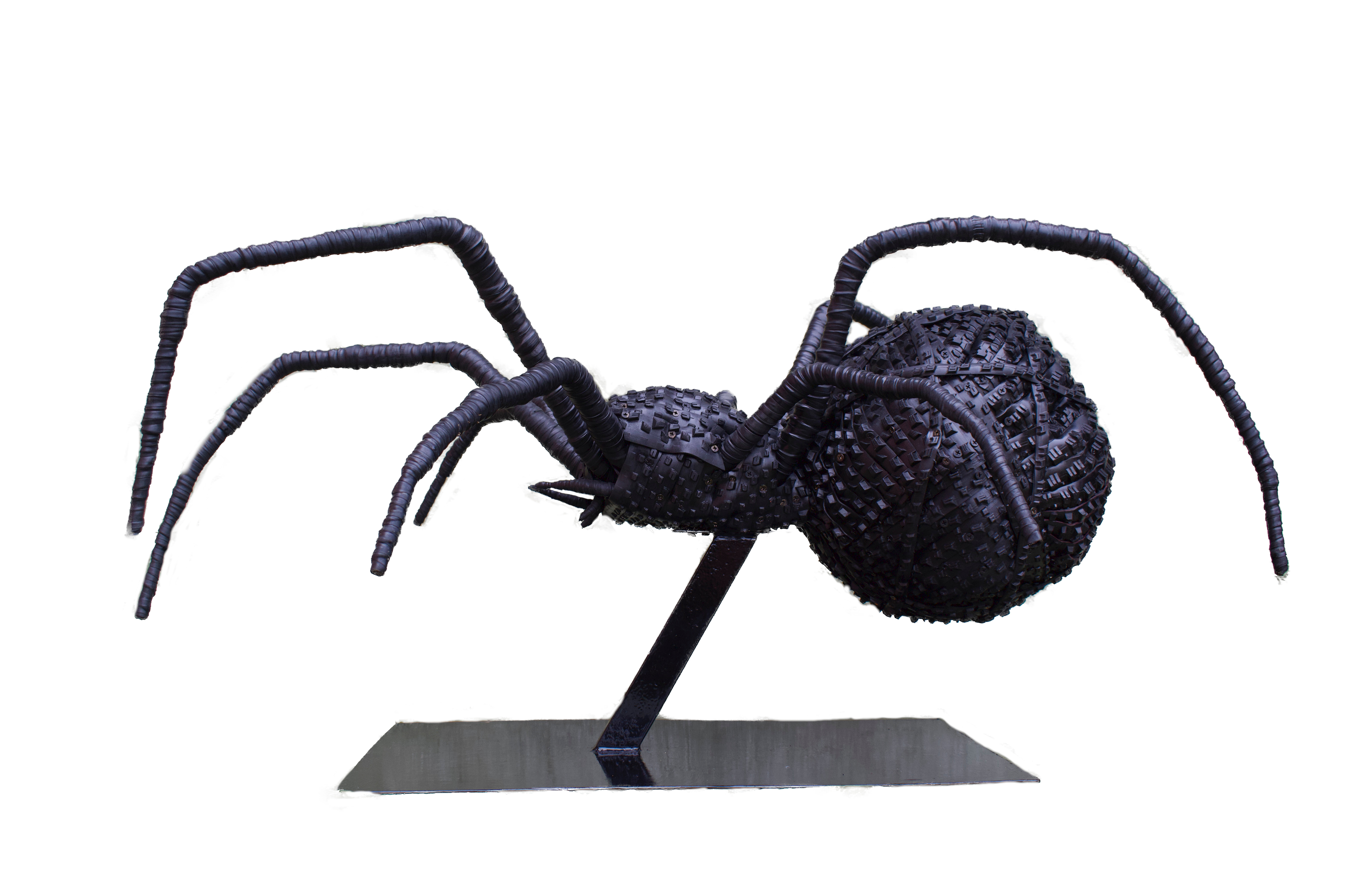 Spider, Handmade Sculpture out of Recycled Tires