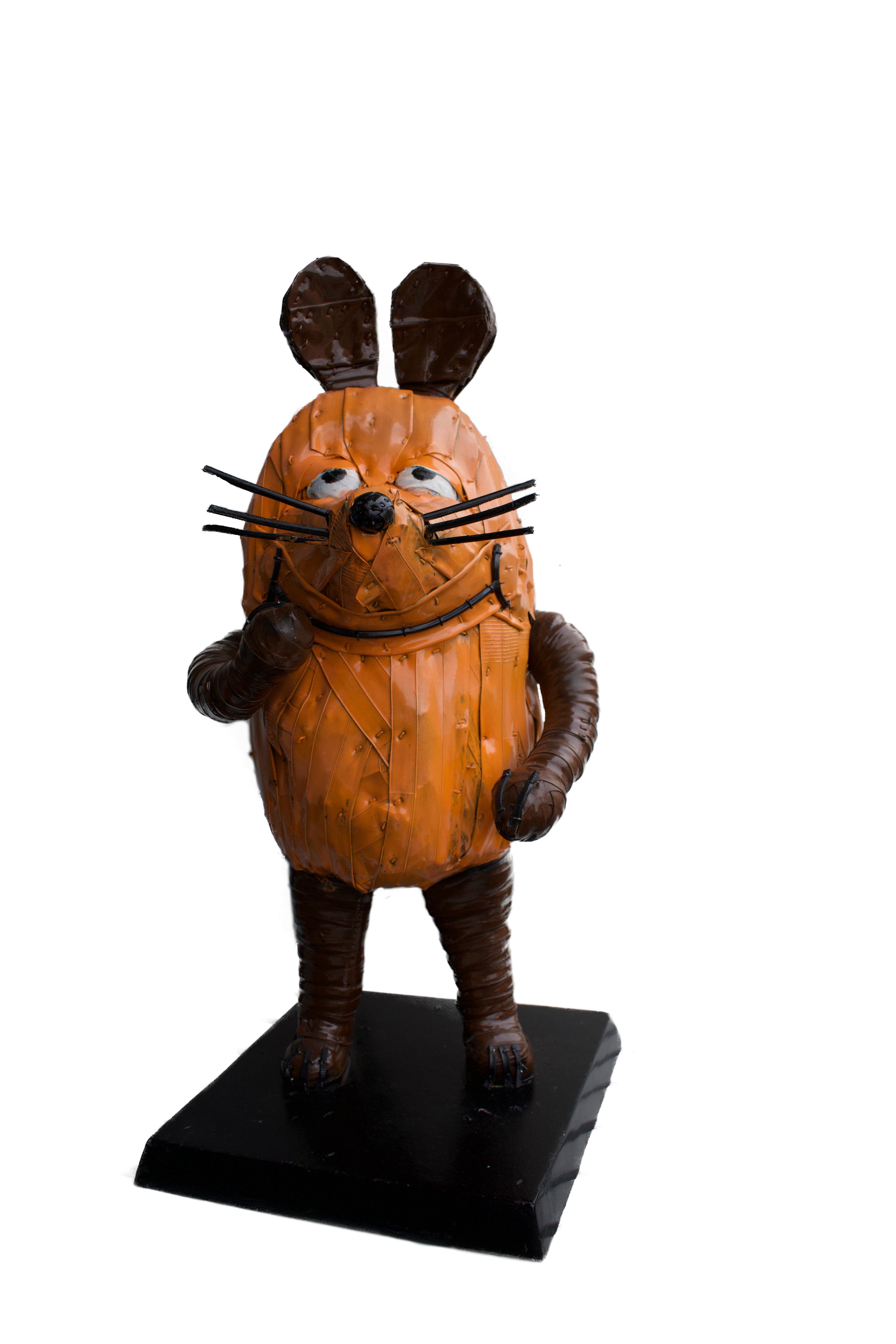 Maus, Handmade Sculpture out of Recycled Bicycle Tubes