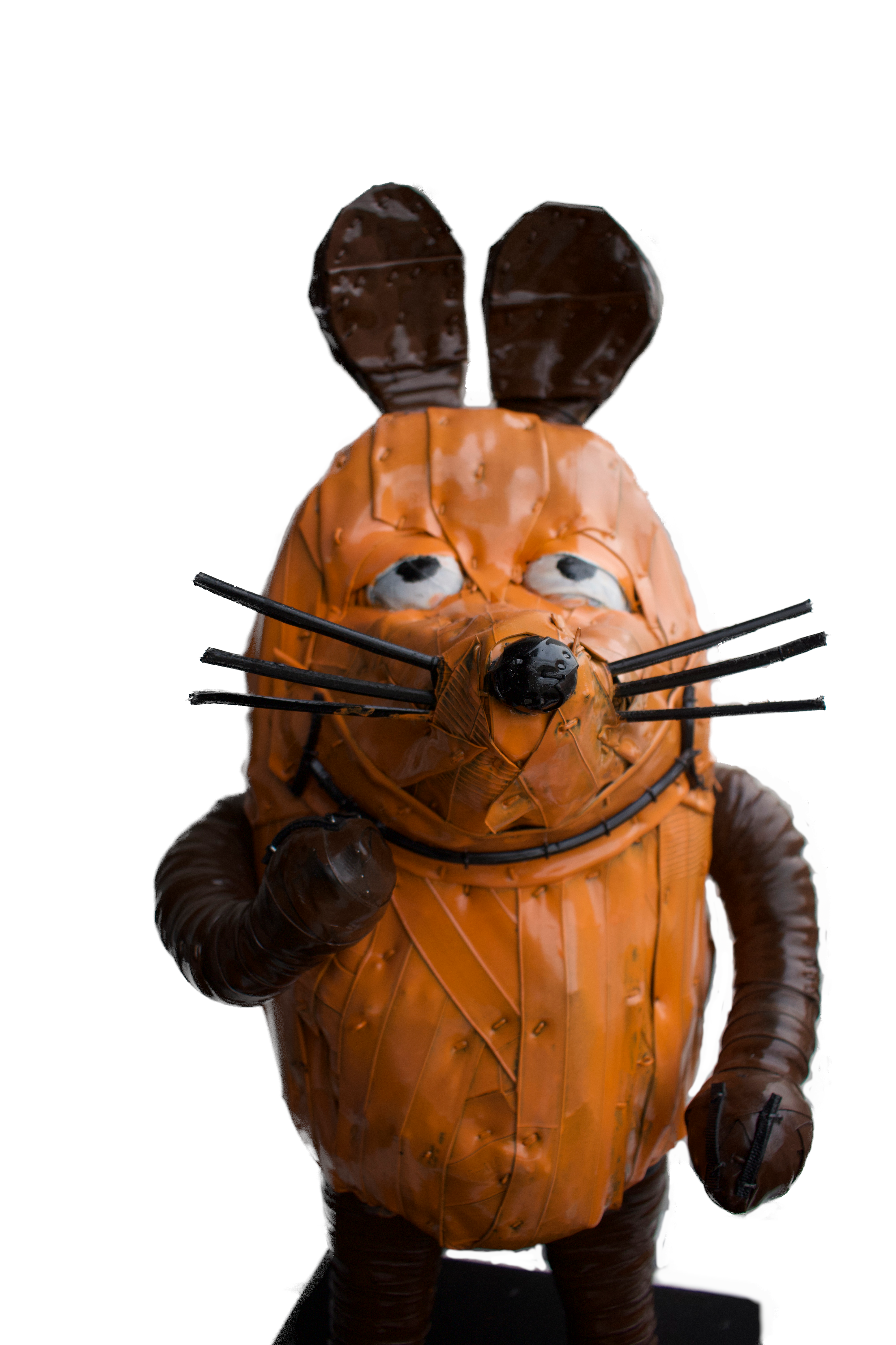 Maus, Handmade Sculpture out of Recycled Bicycle Tubes