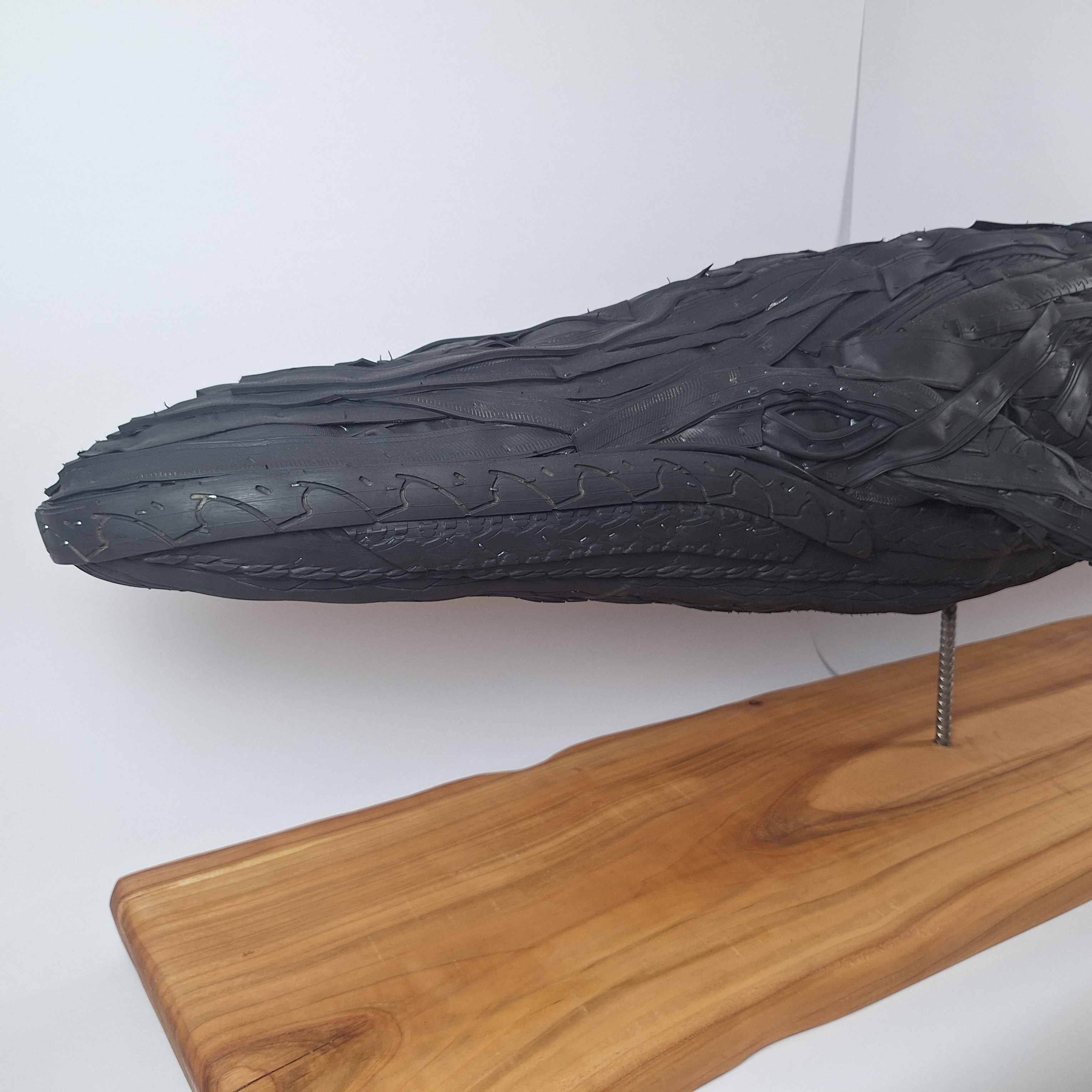 The Blue Whale, Sculpture Made from Recycled Tires