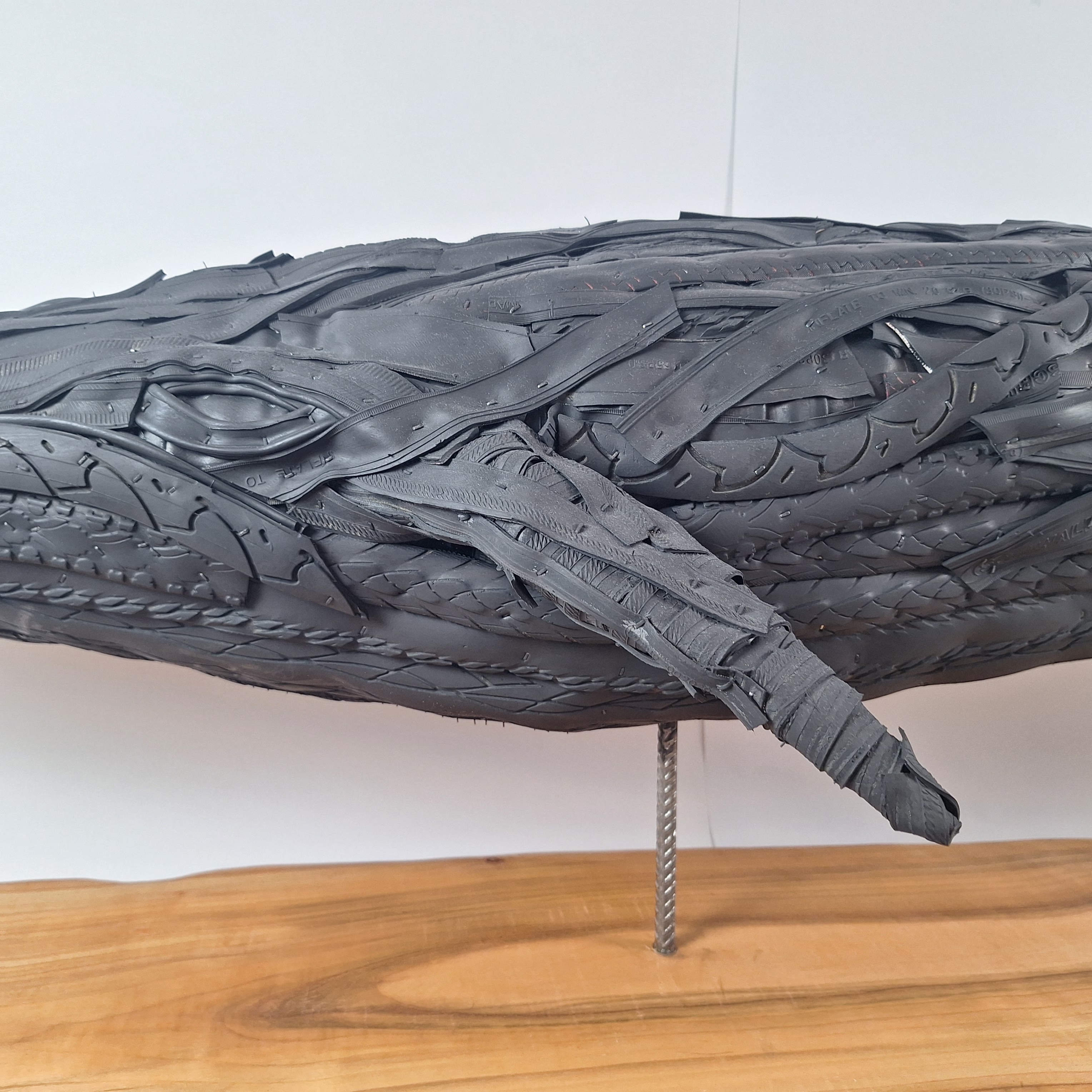The Blue Whale, Sculpture Made from Recycled Tires