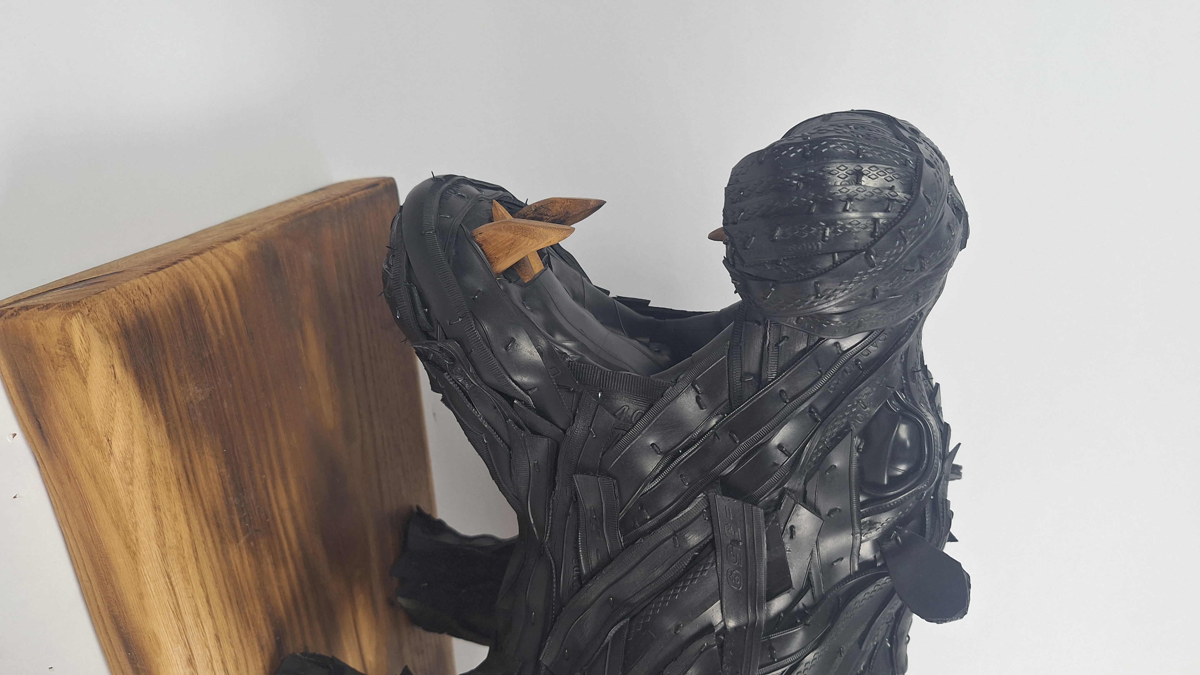 Hippo, Handmade Sculpture out of Recycled Tires