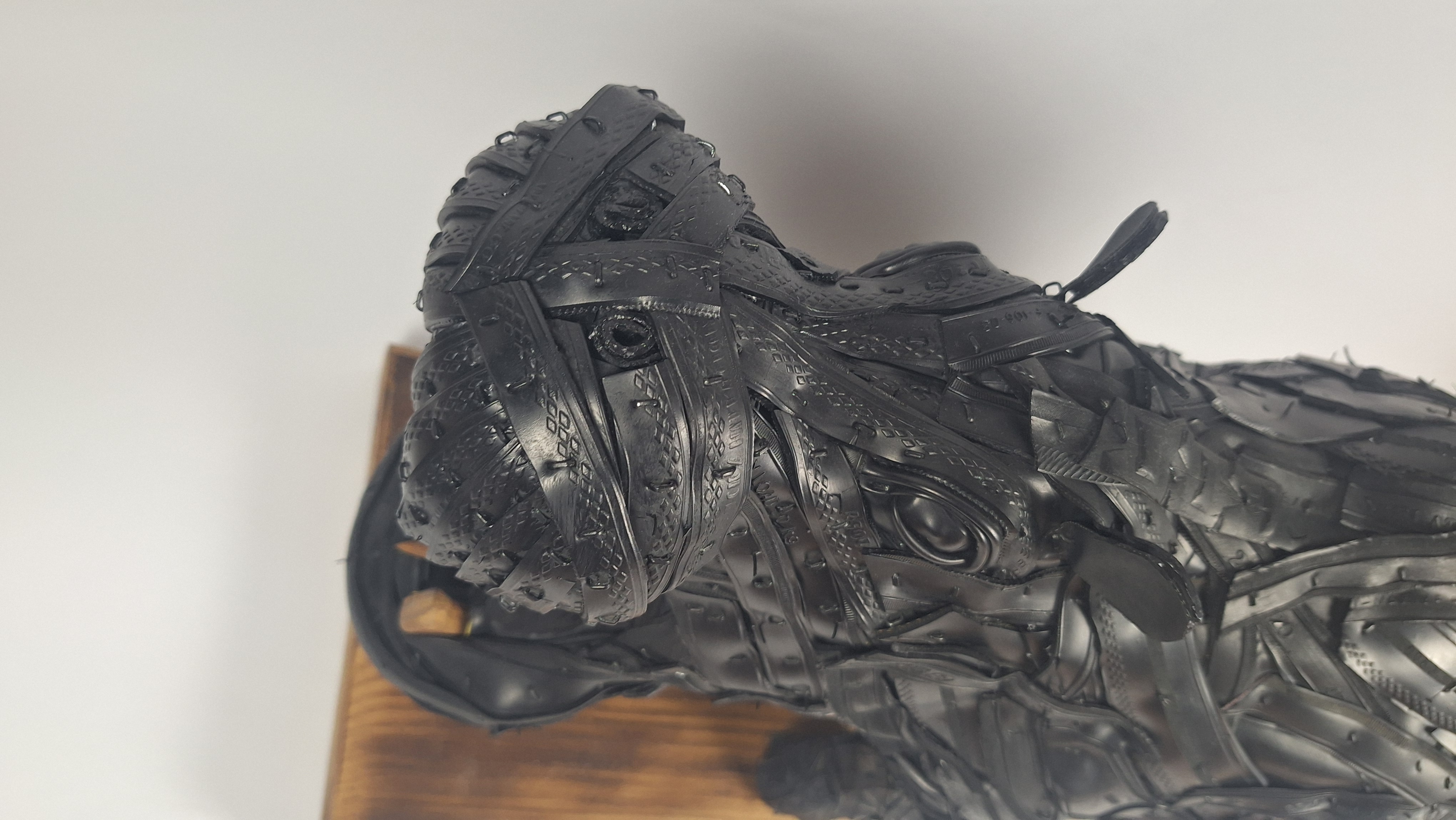 Hippo, Handmade Sculpture out of Recycled Tires