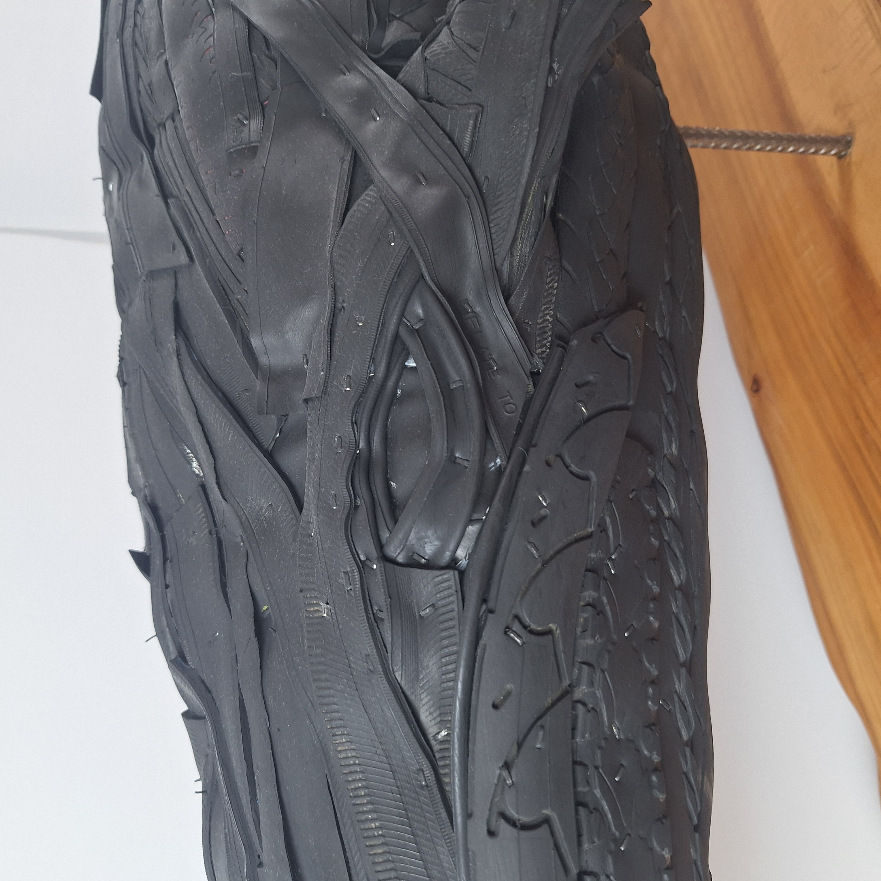 The Blue Whale, Sculpture Made from Recycled Tires