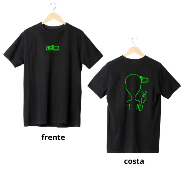 Camiseta 100% Algodão Preta