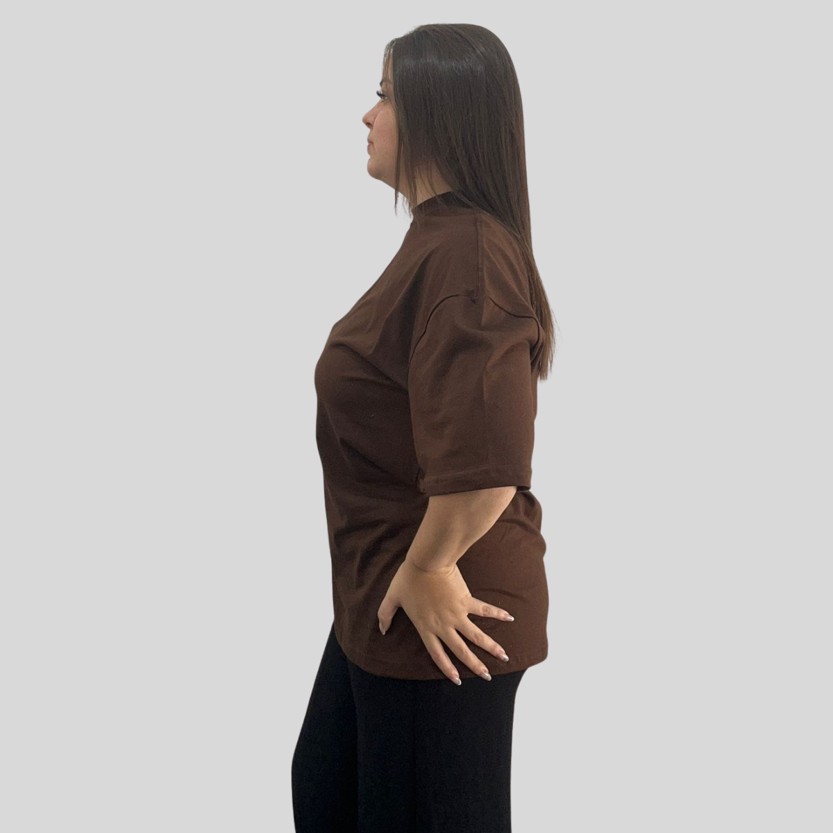 Camiseta Oversized Basic Streetwar Unissex 100% Algodão Marrom