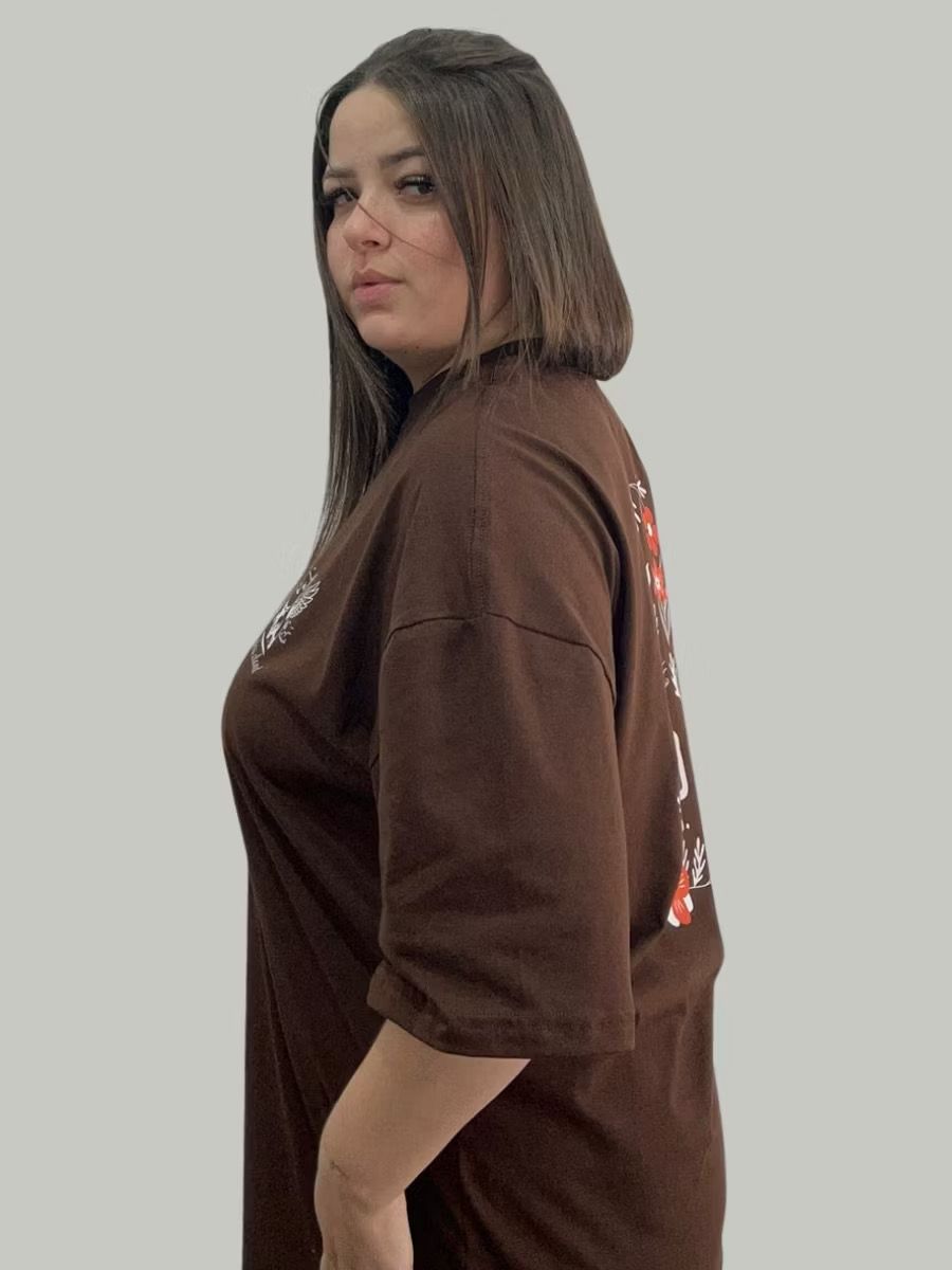 Camiseta Oversized Feminina 100% Algodão