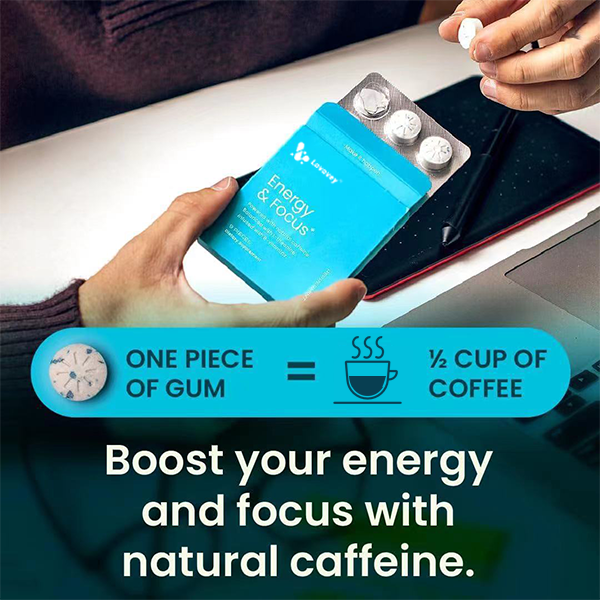 Energy Caffeine Gum (54 Pieces) 
