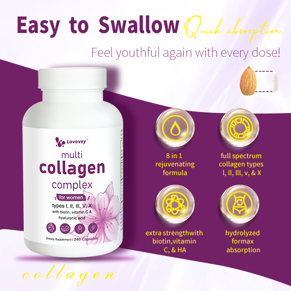 Multi Collagen Pills -  Suitable for Women - 240 Capsules