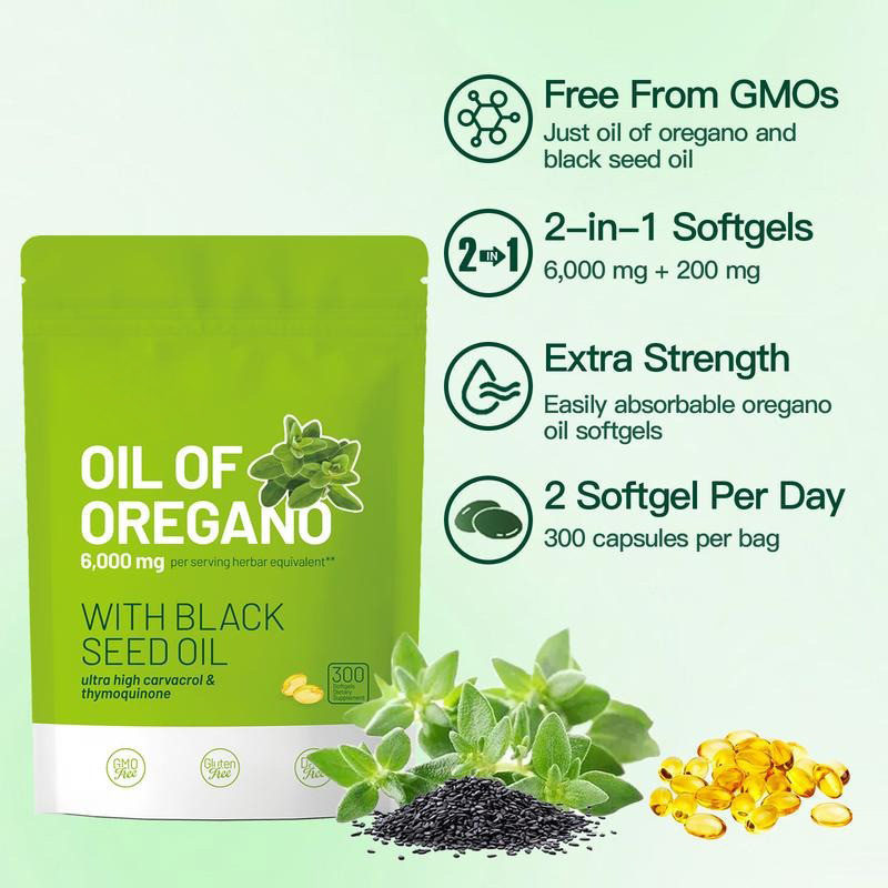 Organic Oregano Oil Capsules(300 Count) 