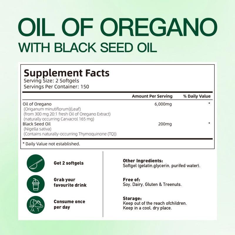 Organic Oregano Oil Capsules(300 Count) 