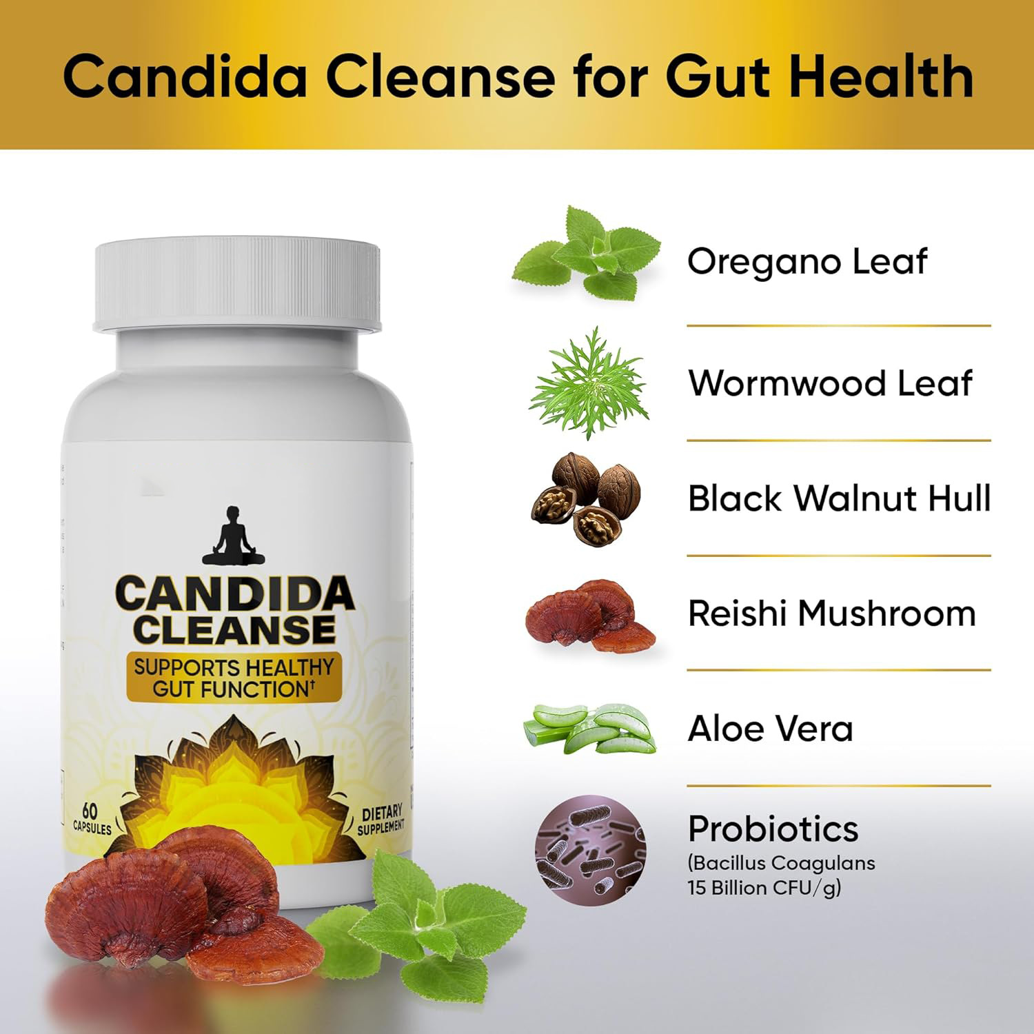 Lovovey - Candida Cleanse - 60 Capsules