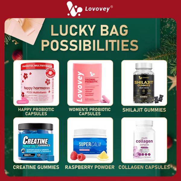 Lovovey - Lucky Bag - Mystery Health Supplement Blind Box - Discover Health Surprises for Wellness - Suitable for All Audiences