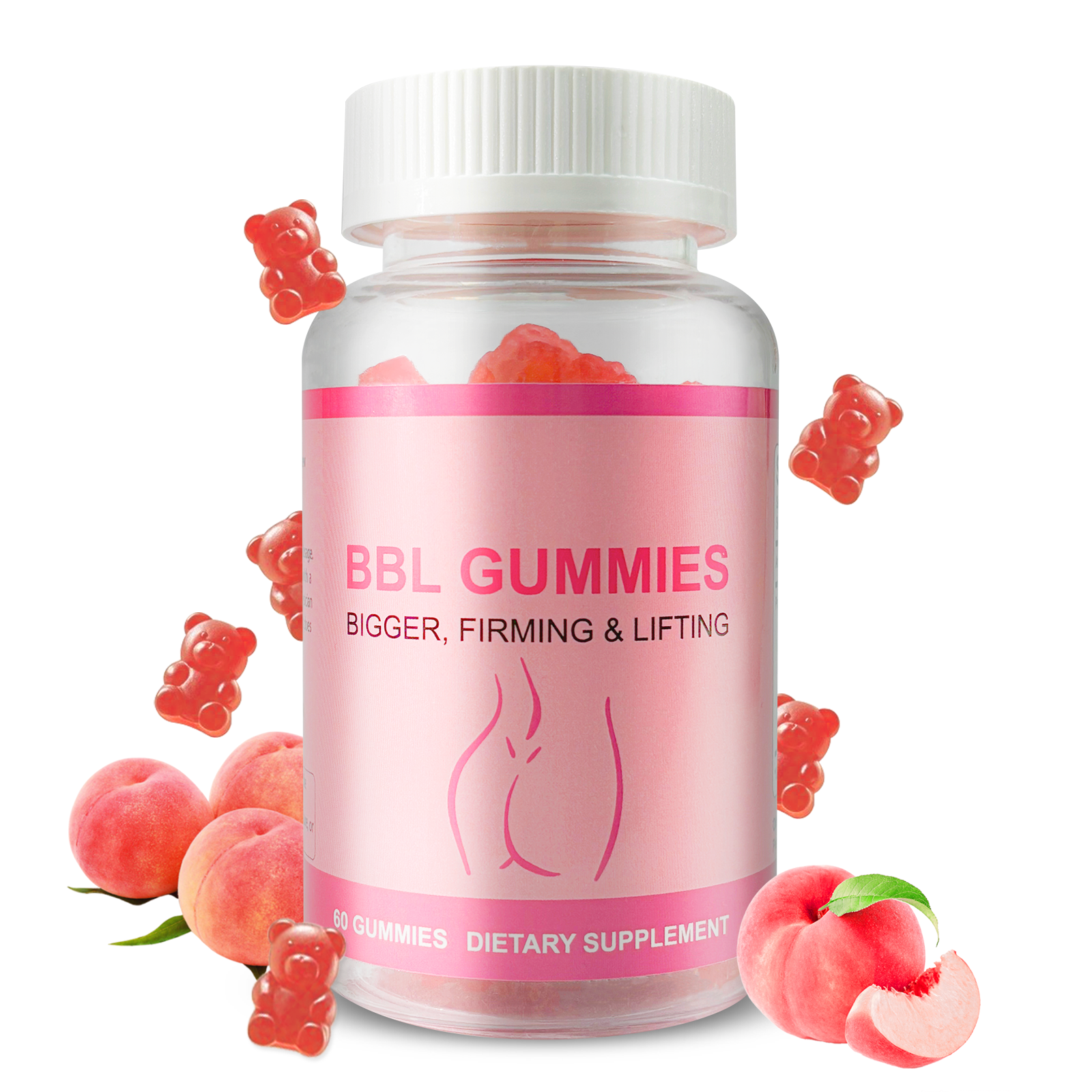 Lovovey - BBL Gummies - Natural Women's Supplement for Hip Enhancement - 60 Softgels