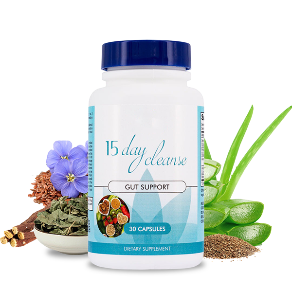 Lovovey 15-Day Gut & Colon Cleanse | Senna, Cascara, Psyllium | Caffeine-Free, Non-GMO | 30 Capsules 