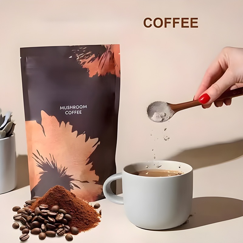 Mushroom Coffee Powder Supplement: Premium Mushroom Extract Blend for Daily Wellness