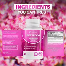 Organic Beetroot Capsules (1300mg) for Blood Flow & Heart Health