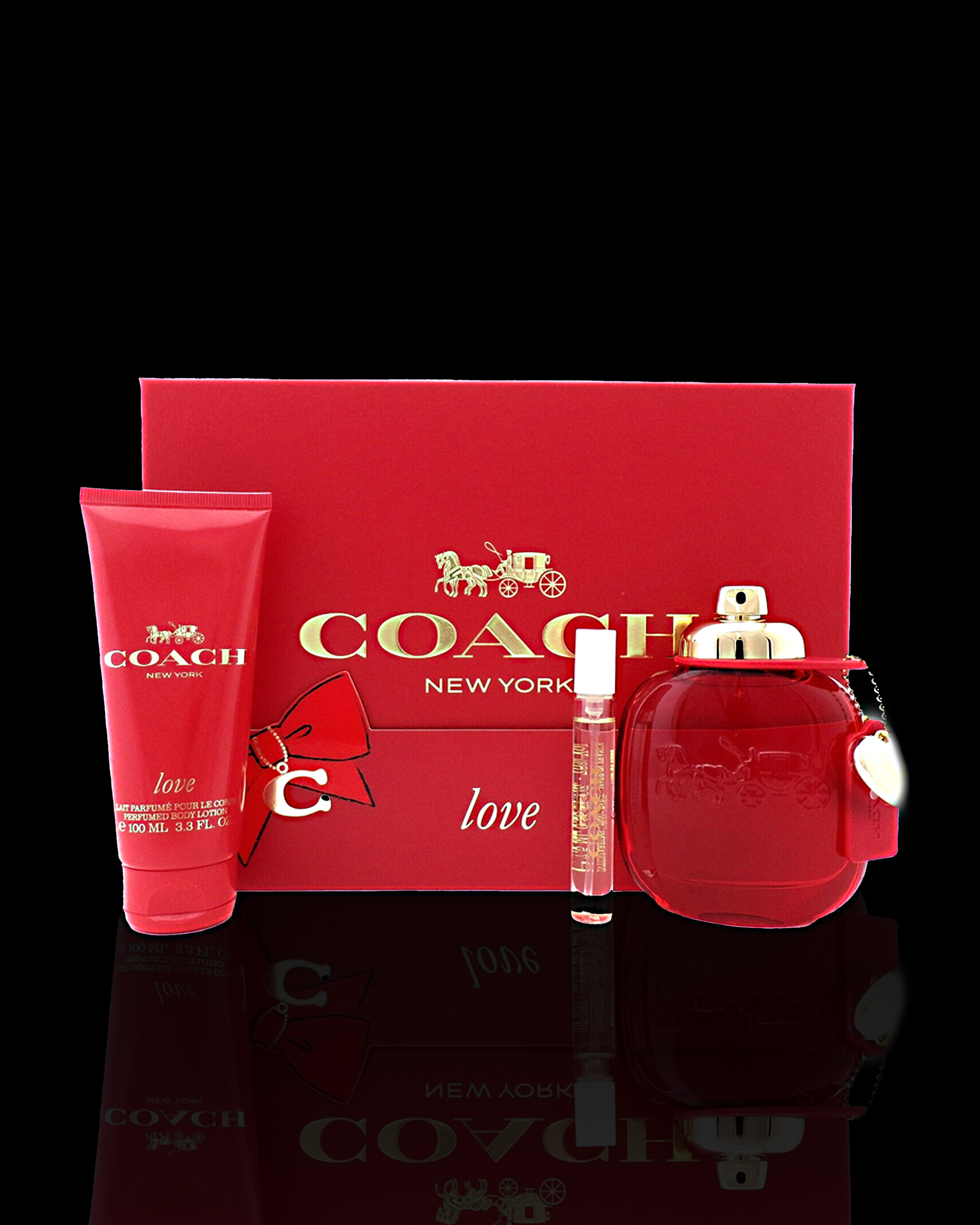 Brand New Coach Love Gift Set - 3 Piece Set for Women - EDP, Travel Spray, Body Lotion