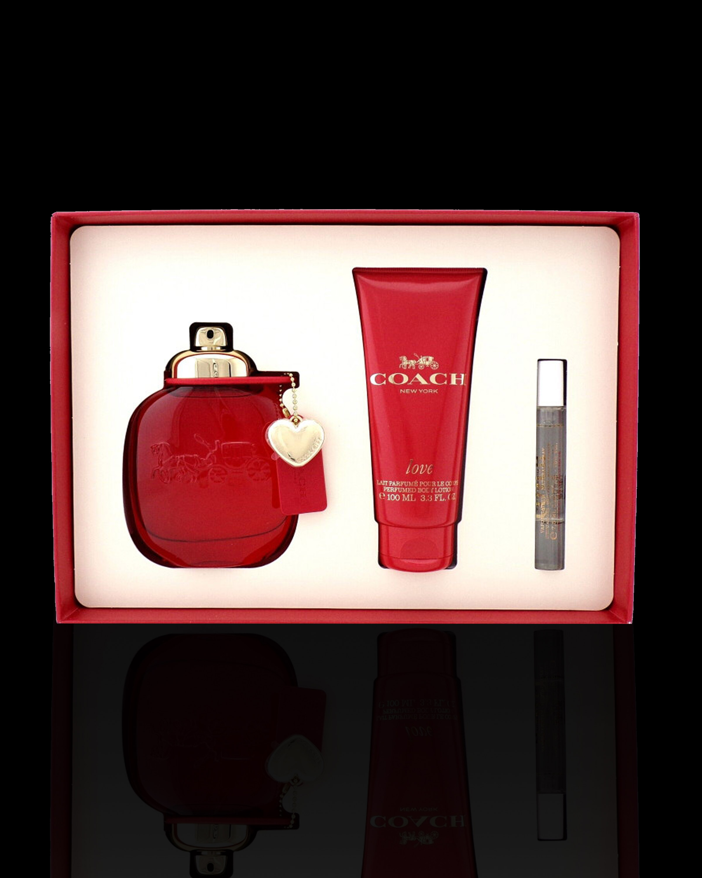 Brand New Coach Love Gift Set - 3 Piece Set for Women - EDP, Travel Spray, Body Lotion