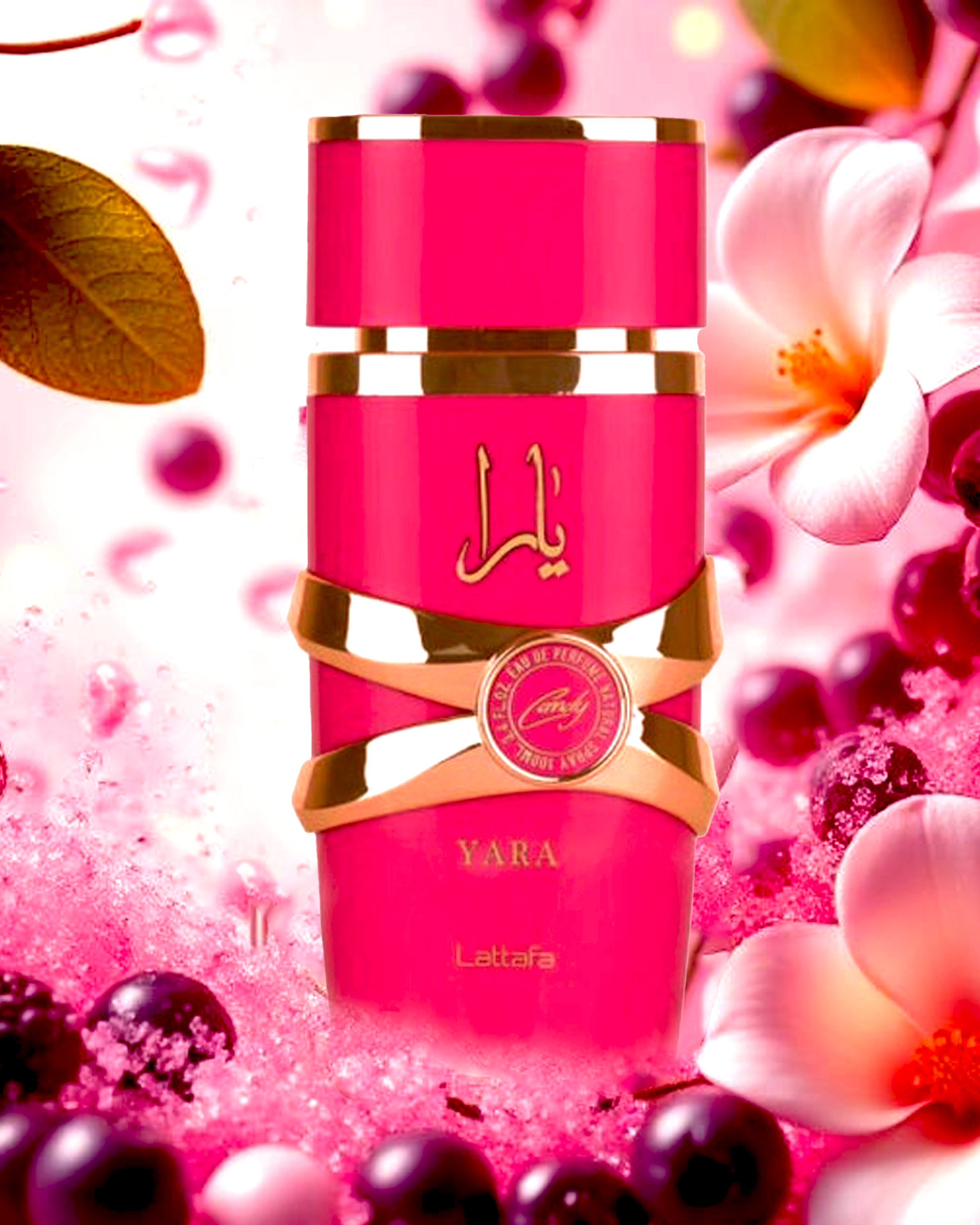 Lattafa Ladies Yara Candy EDP Spray 3.4 oz - Floral Fruity Gourmand Perfume for Women | Summer Fragrance with Black Currant, Vanilla & Amber
