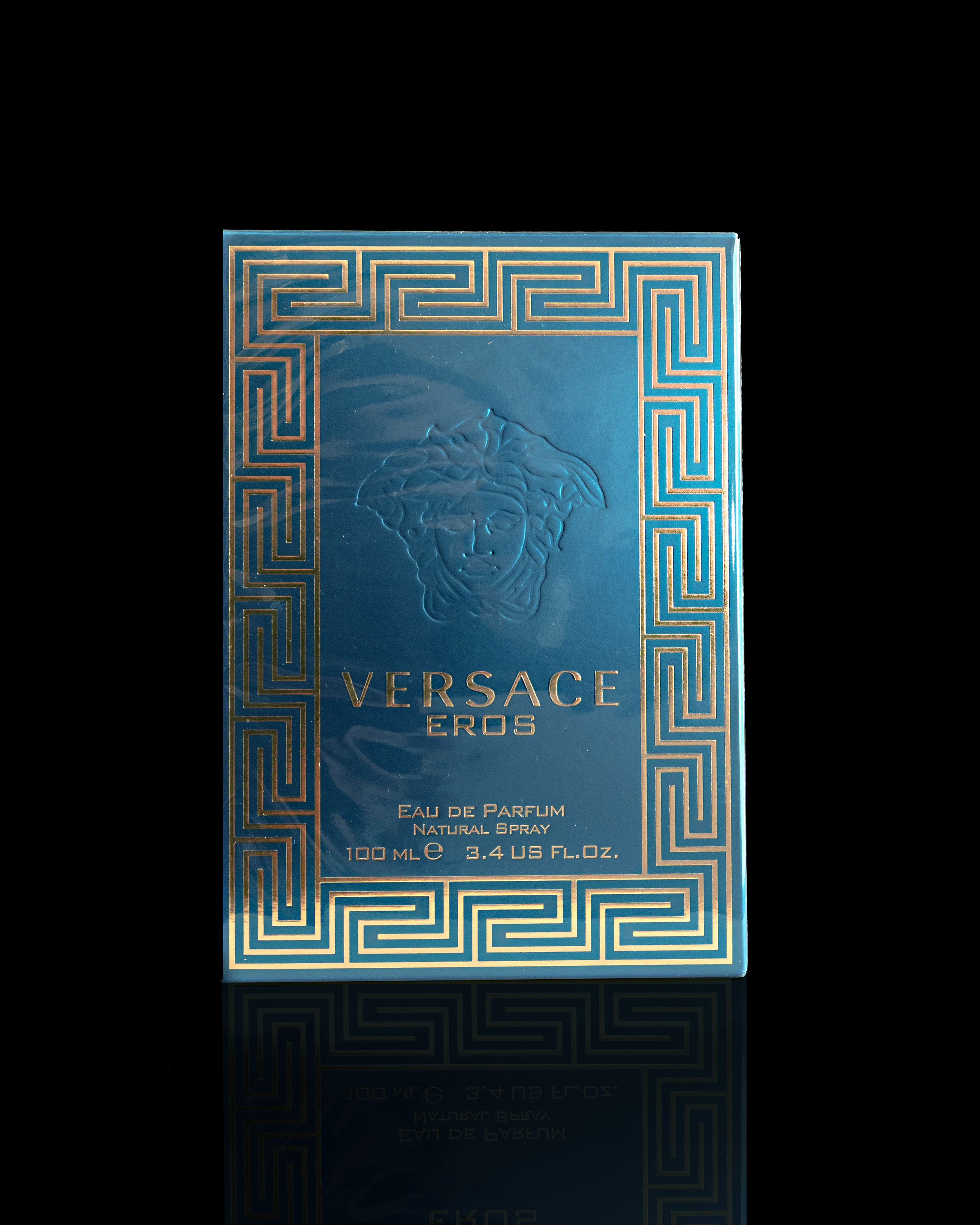 Versace Men’s Eros EDP Spray - 3.4 oz Amber Woody Cologne with Vanilla, Mint & Cedarwood | Bold Fragrance for Confident Men