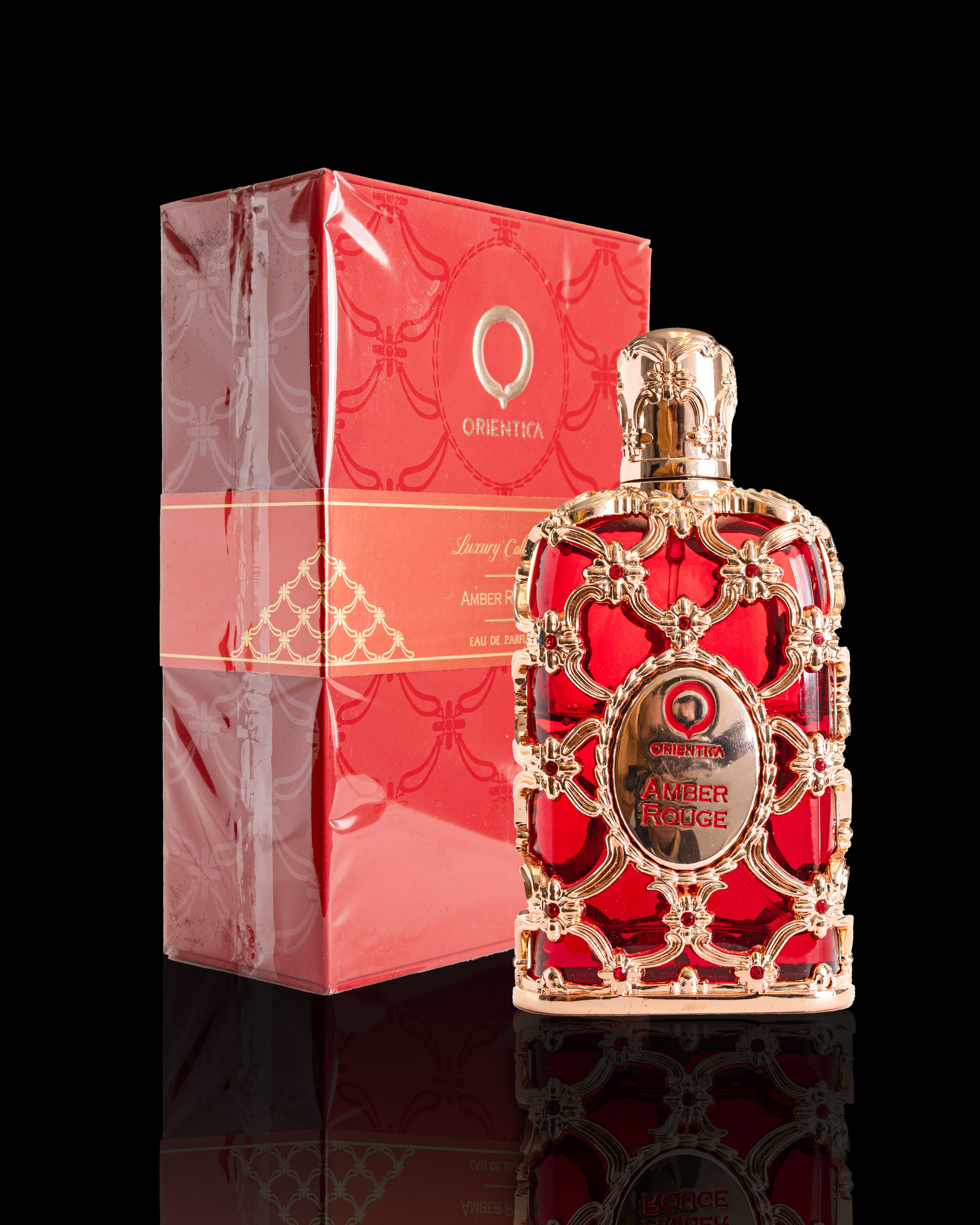 Amber Rouge by Orientica - Unisex Woody Spicy Perfume with Saffron, Jasmine & Amberwood | Luxe Fragrance for Every Occasion