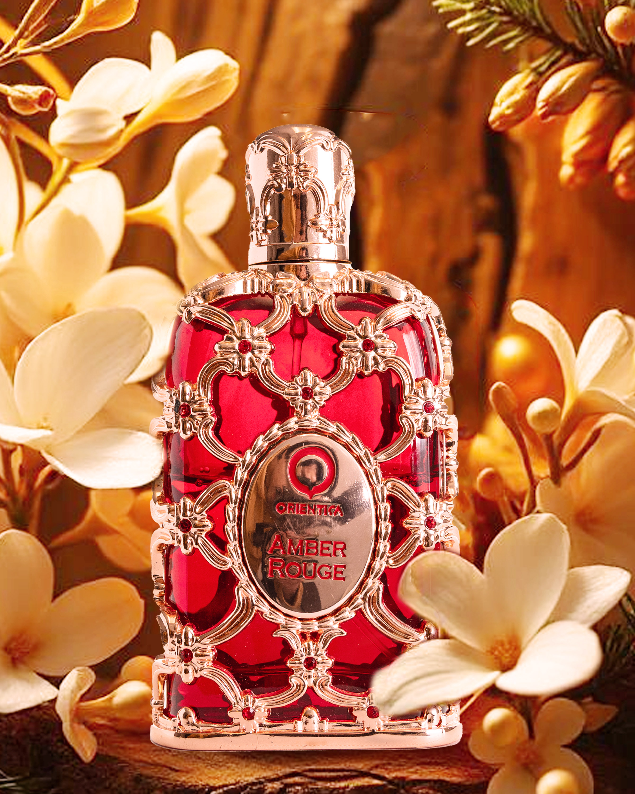Amber Rouge by Orientica - Unisex Woody Spicy Perfume with Saffron, Jasmine & Amberwood | Luxe Fragrance for Every Occasion