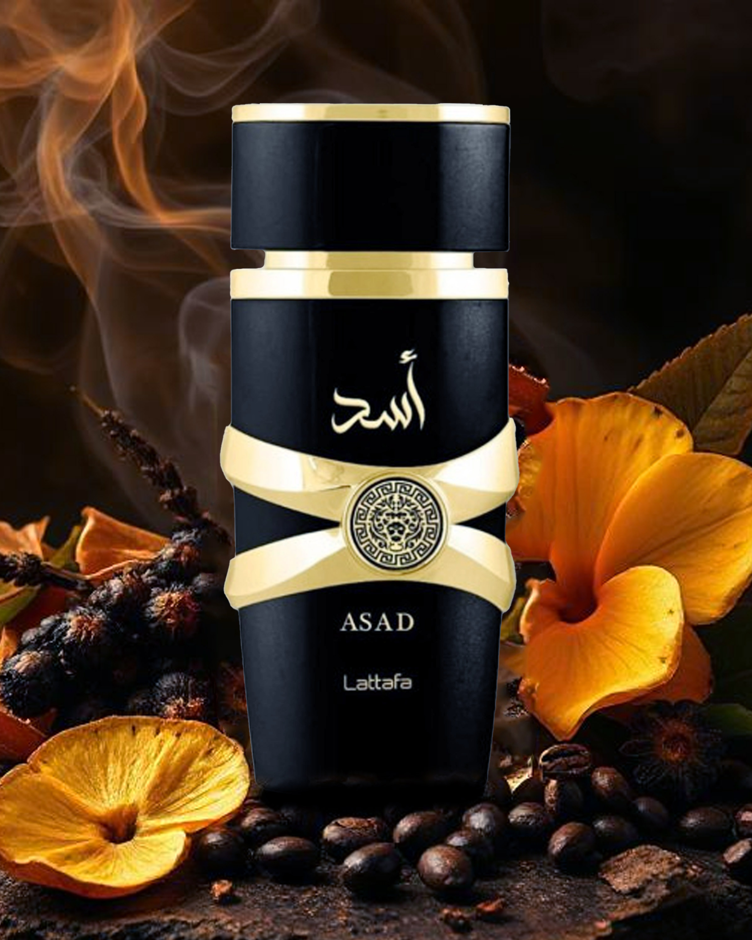 Lattafa Men's Asad EDP – Bold Amber Fragrance with Spicy, Woody & Sweet Notes