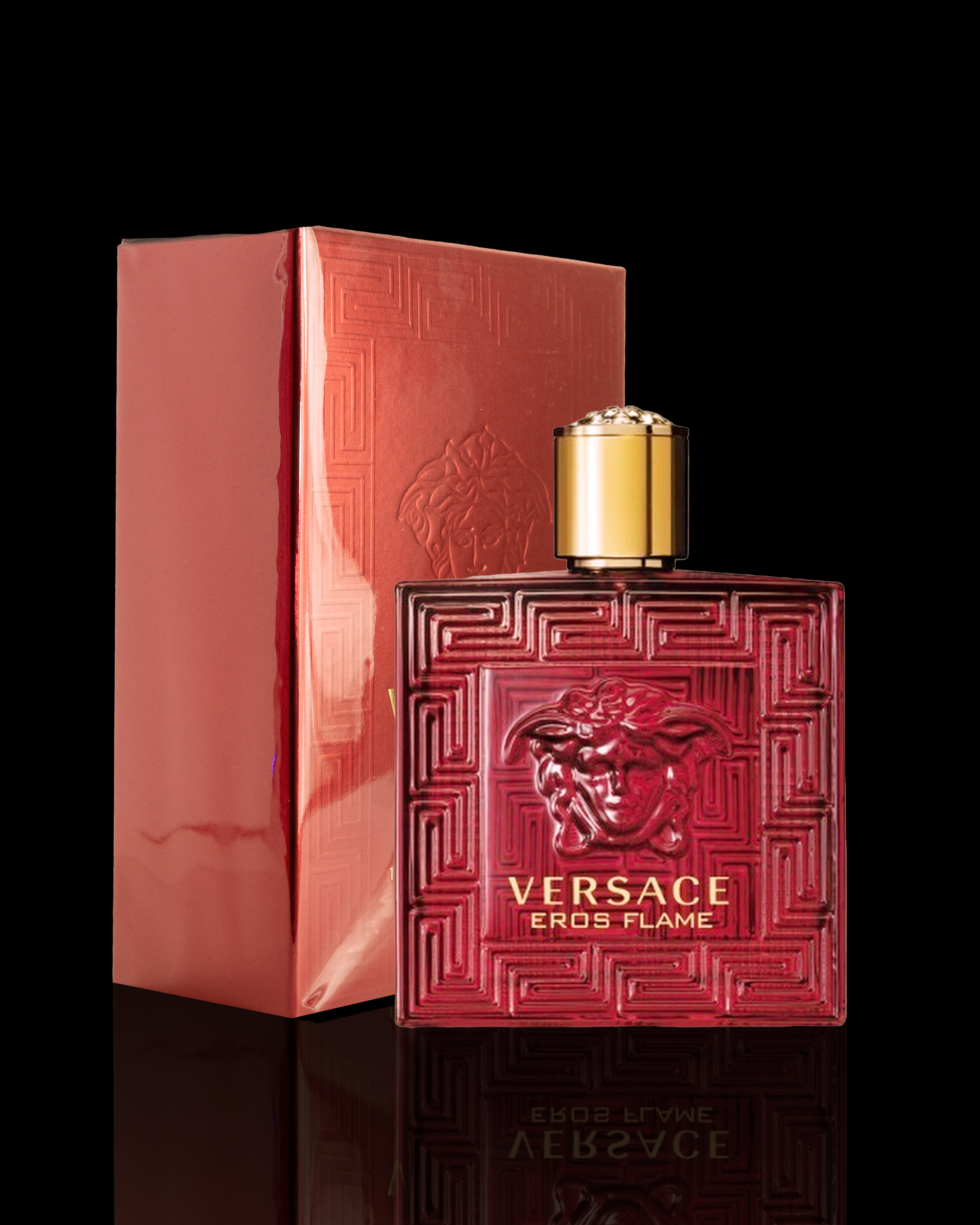Versace Eros Flame EDP Spray for Men - 3.4 oz Woody Spicy Cologne with Tonka Bean, Vanilla & Italian Citrus | Bold & Luxurious Fragrance