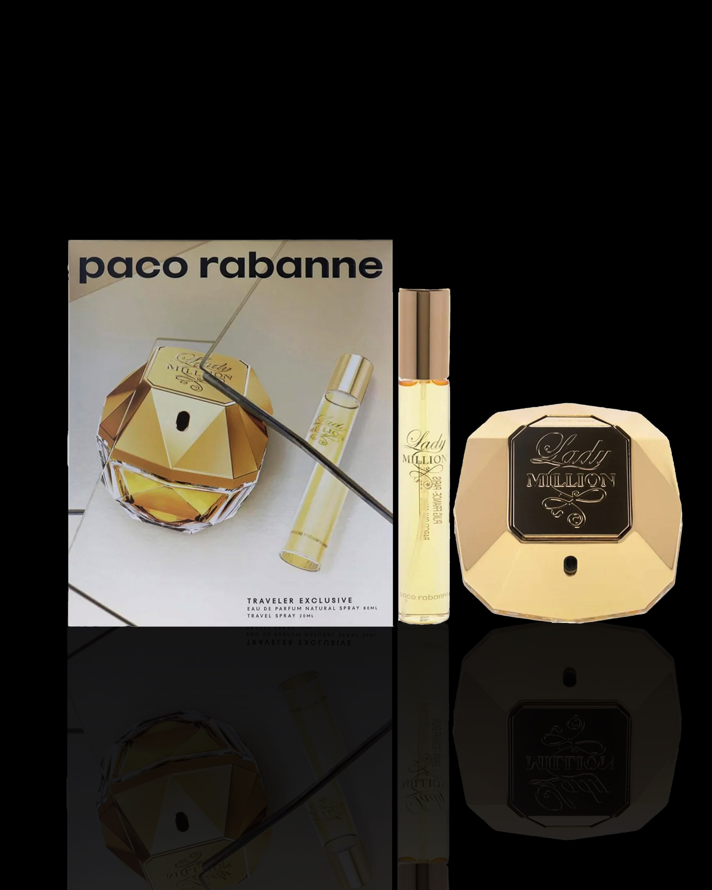 Lady Million Paco Rabanne Travel Set 2.7 oz EDP Spray | Portable Women's Fragrance