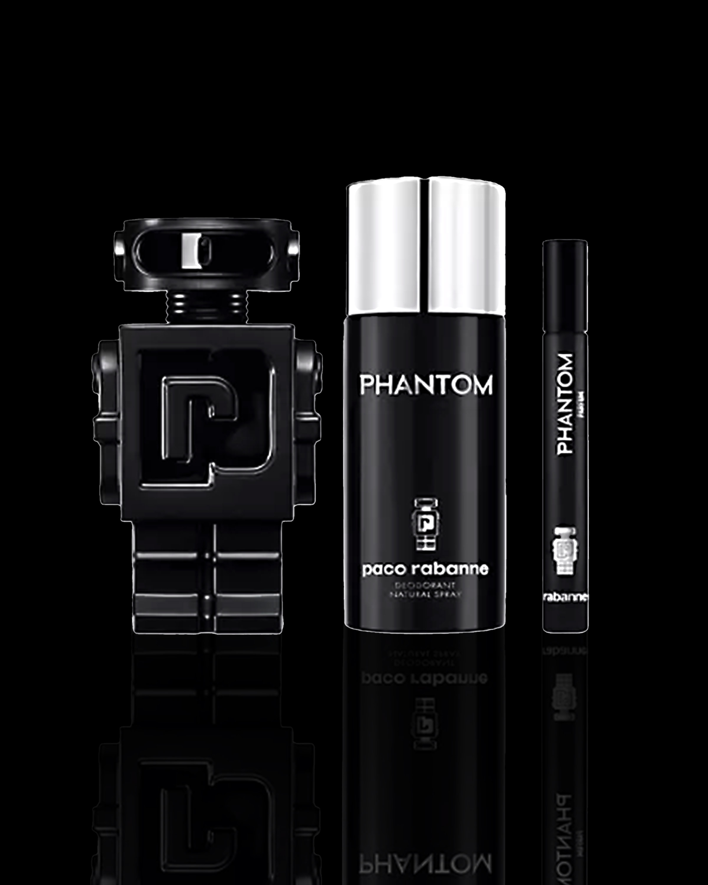 Paco Rabanne Phantom Gift Set, 3.4oz EDT Spray | Men's 3-Piece Fragrance Collection