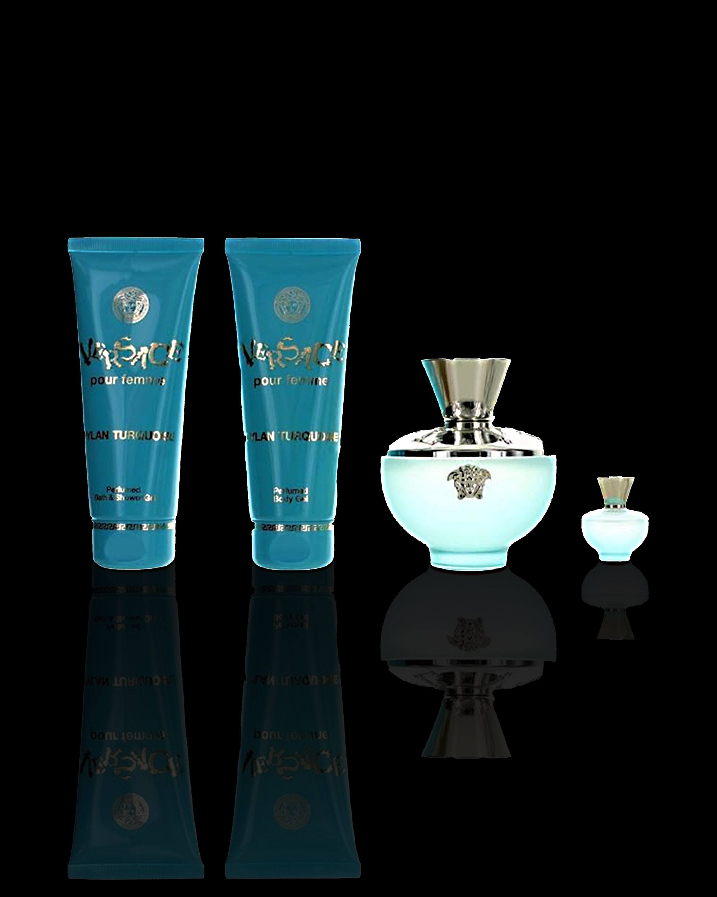 Versace Dylan Turquoise 4-Piece Gift Set, 3.4oz EDP Spray | Women's Luxury Fragrance