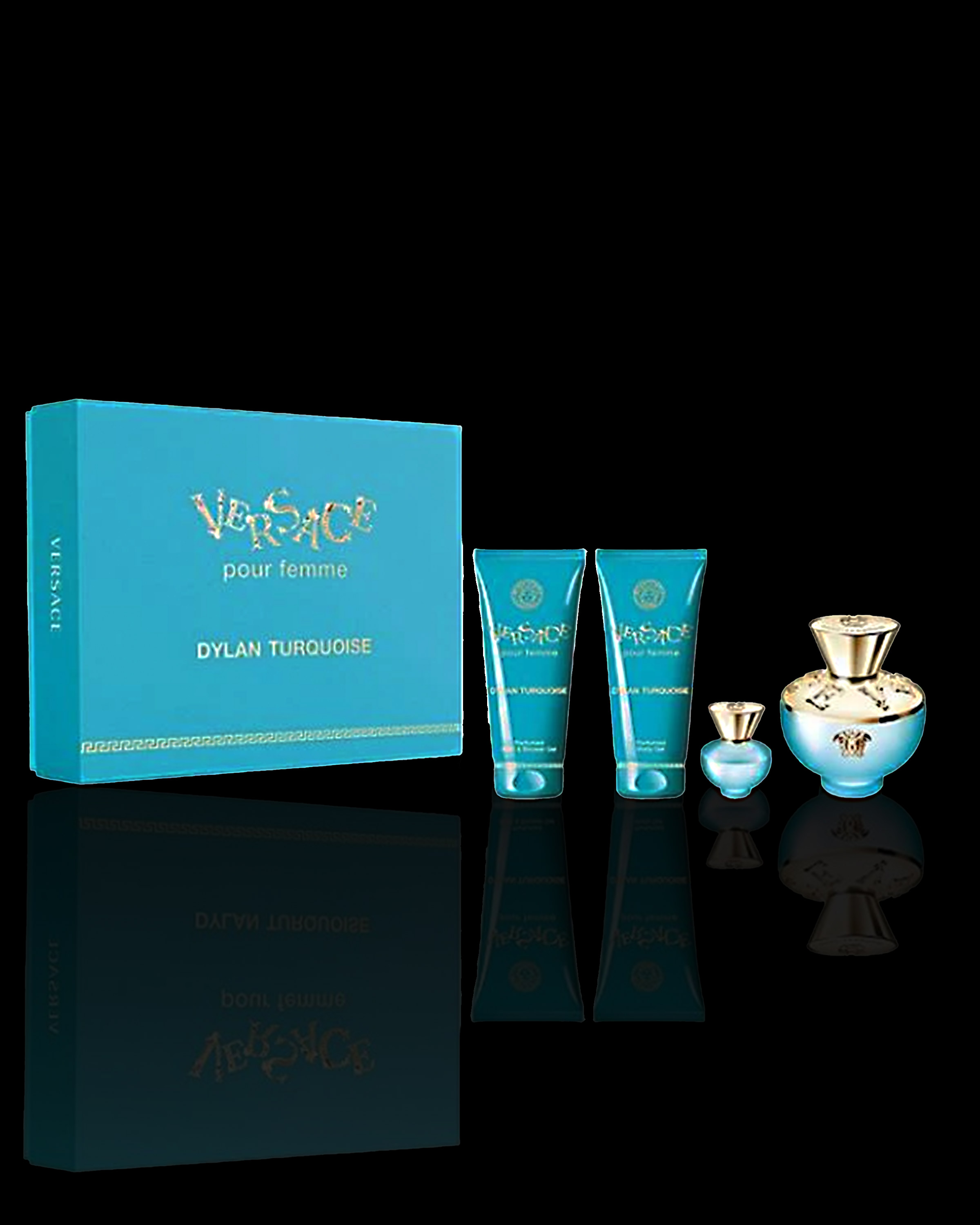 Versace Dylan Turquoise 4-Piece Gift Set, 3.4oz EDP Spray | Women's Luxury Fragrance