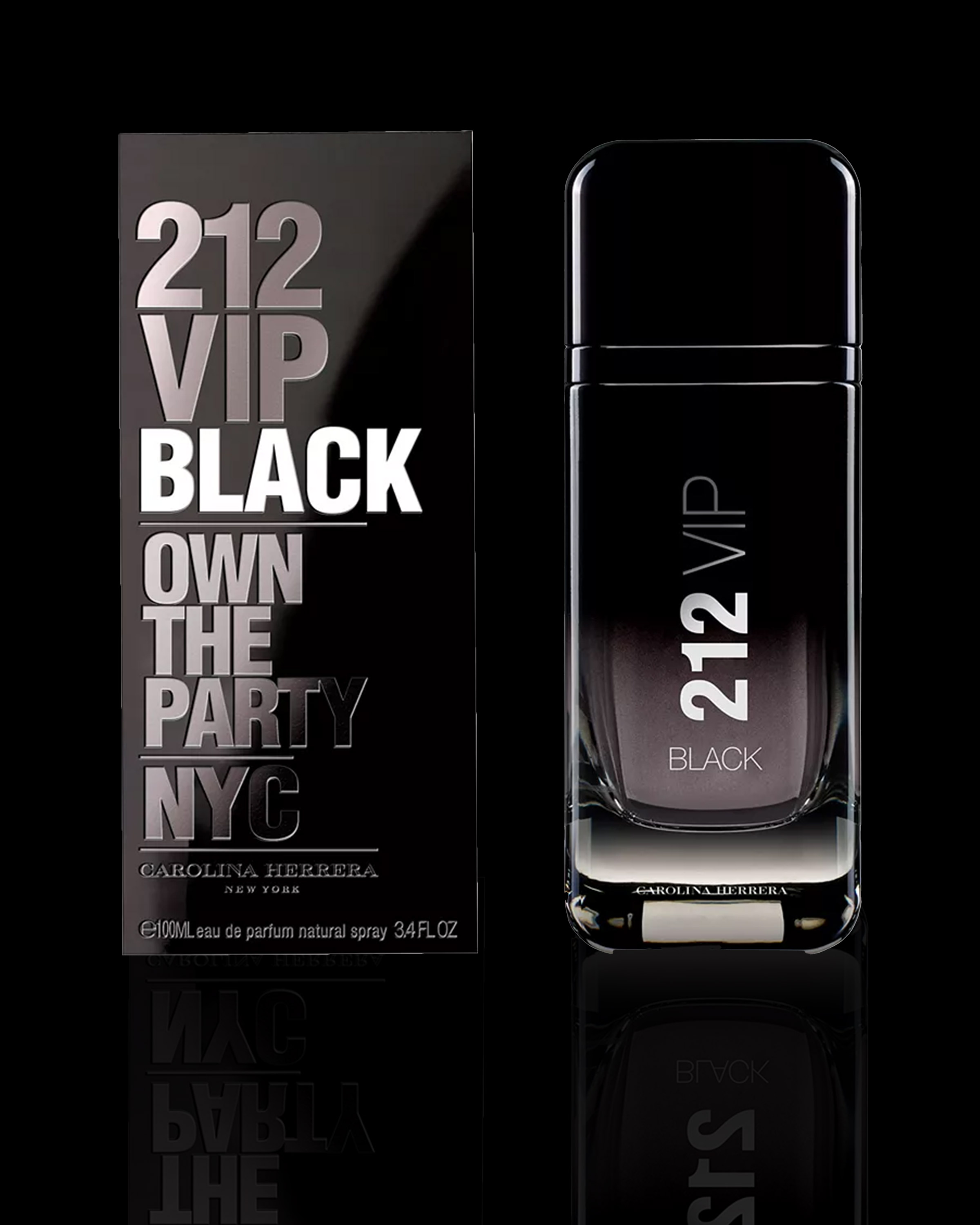 212 VIP Black by Carolina Herrera 3.4oz EDP Spray for Men | Luxury Men's Evening Fragrance