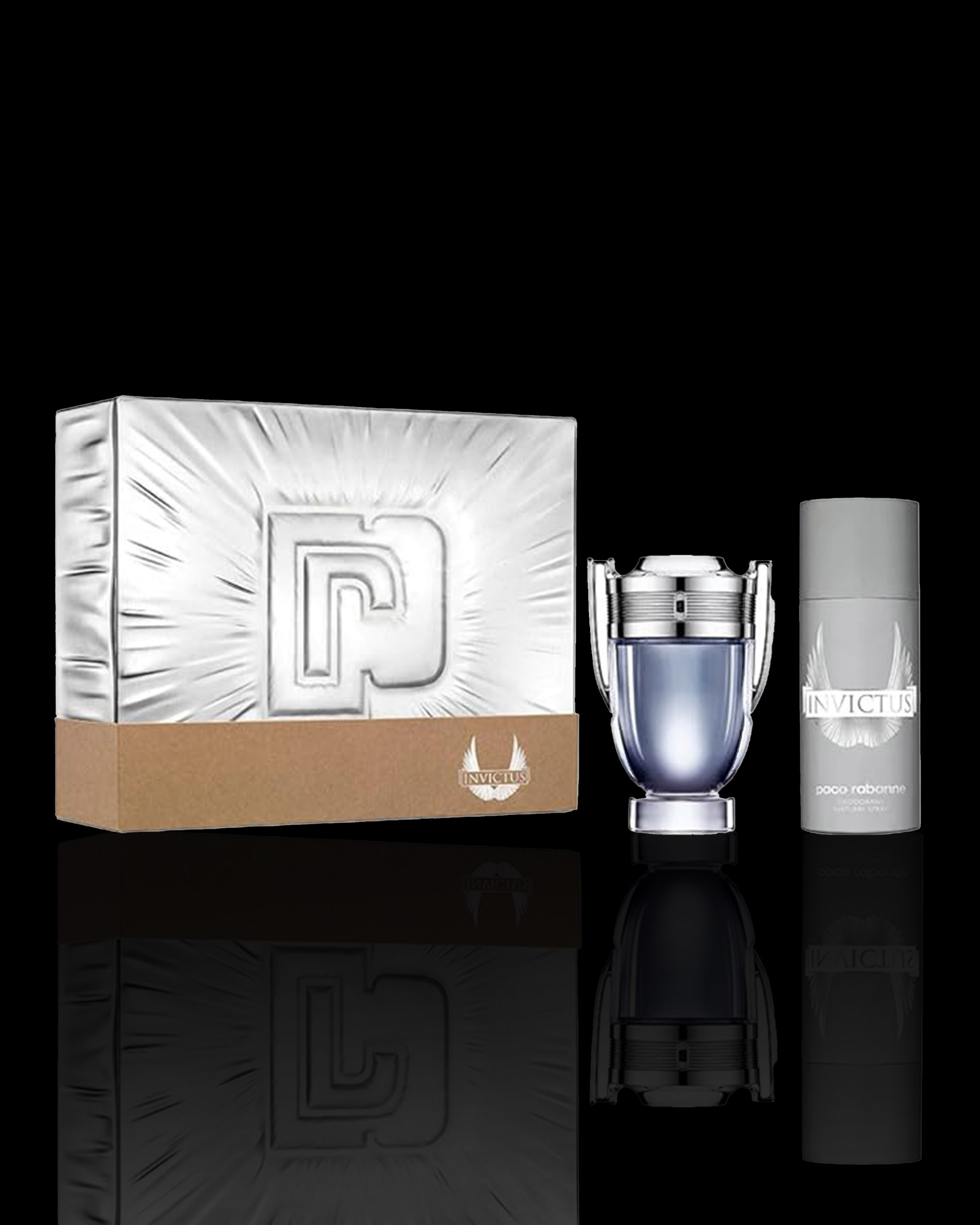 Paco Rabanne Invictus 2-Piece Gift Set, 3.4oz EDP | Energetic & Victorious Men's Fragrance Set