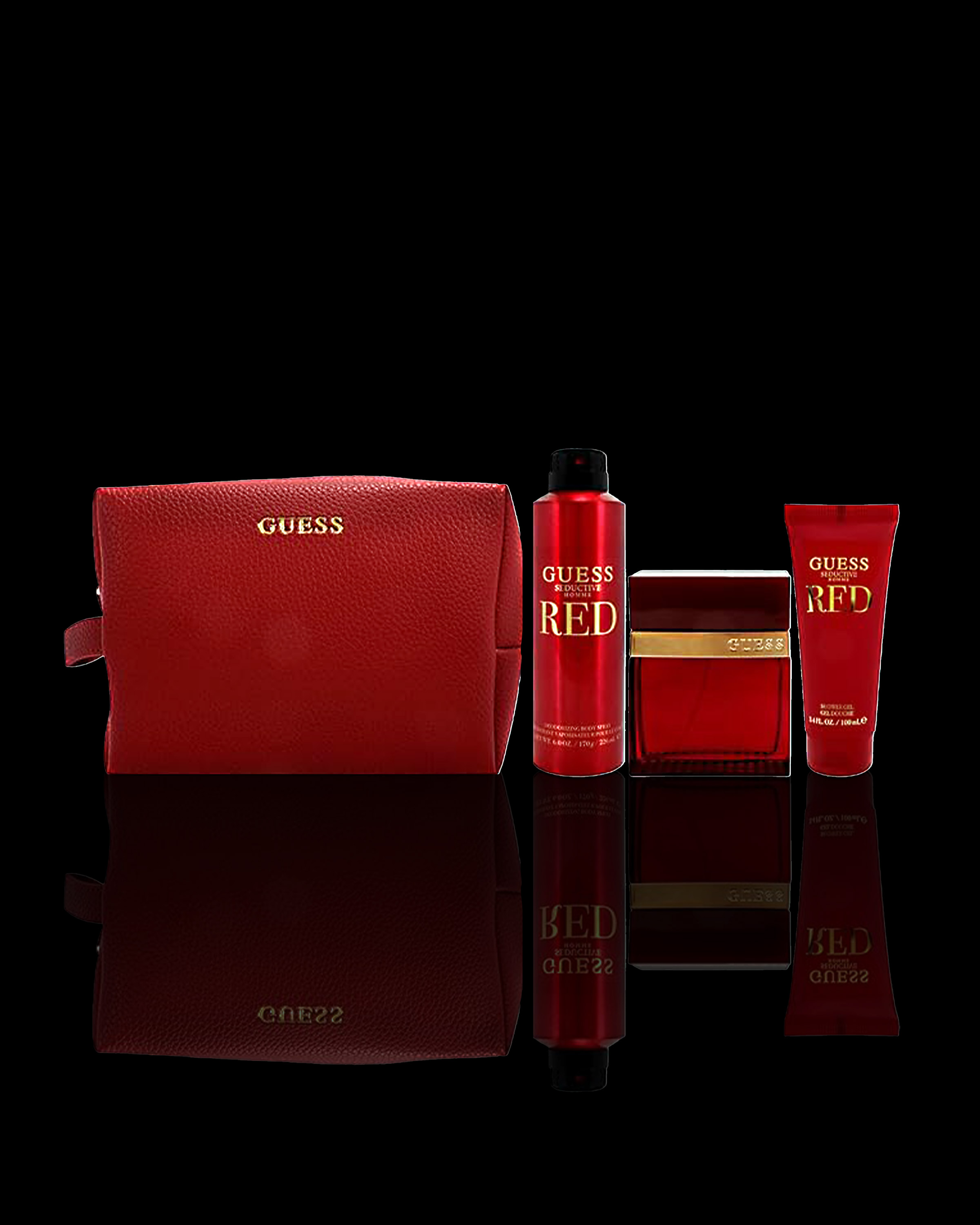 Seductive (Red) 3-Piece Gift Set, 2.5oz EDP Spray | Men's Bold & Intense Fragrance Collection