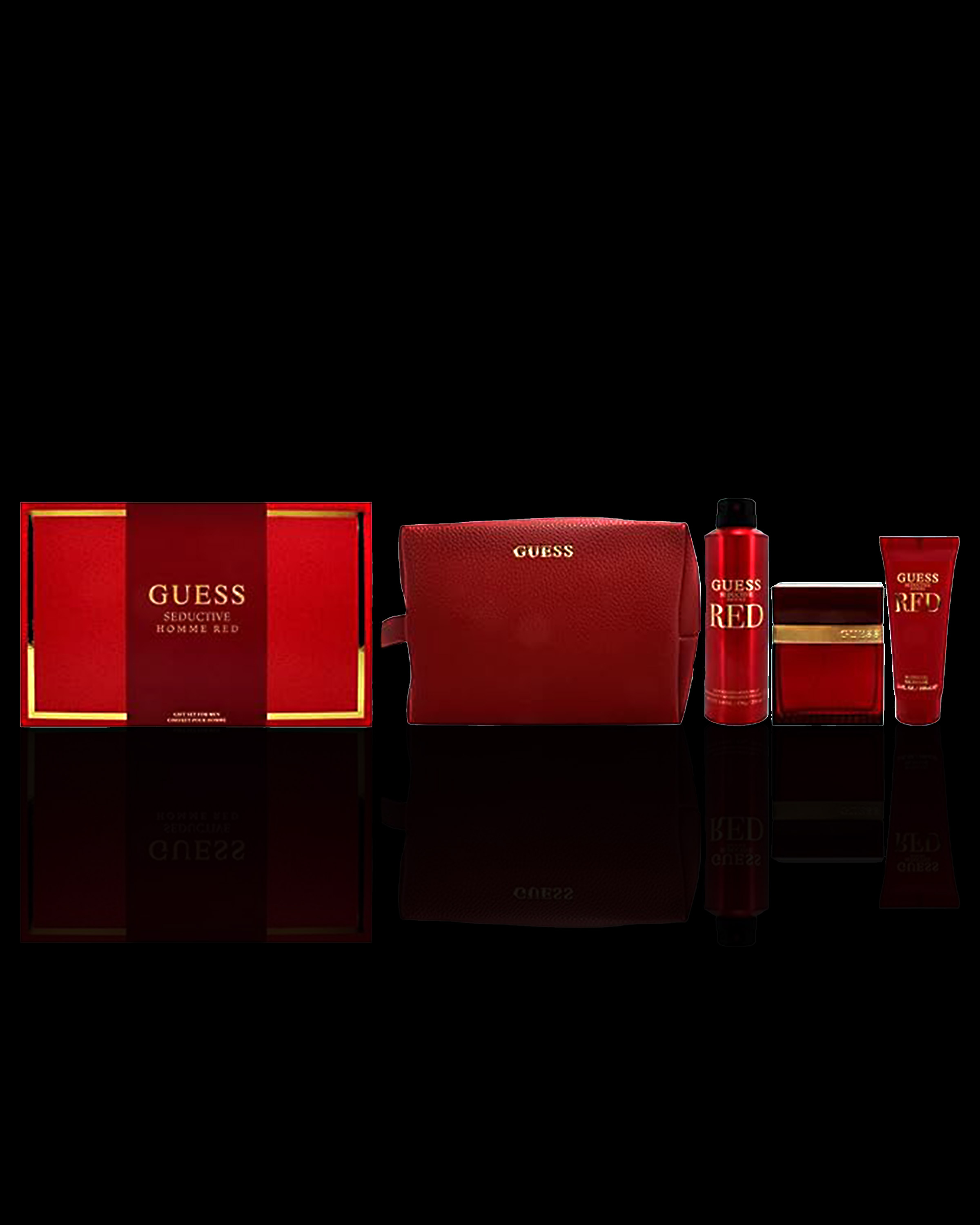 Seductive (Red) 3-Piece Gift Set, 2.5oz EDP Spray | Men's Bold & Intense Fragrance Collection